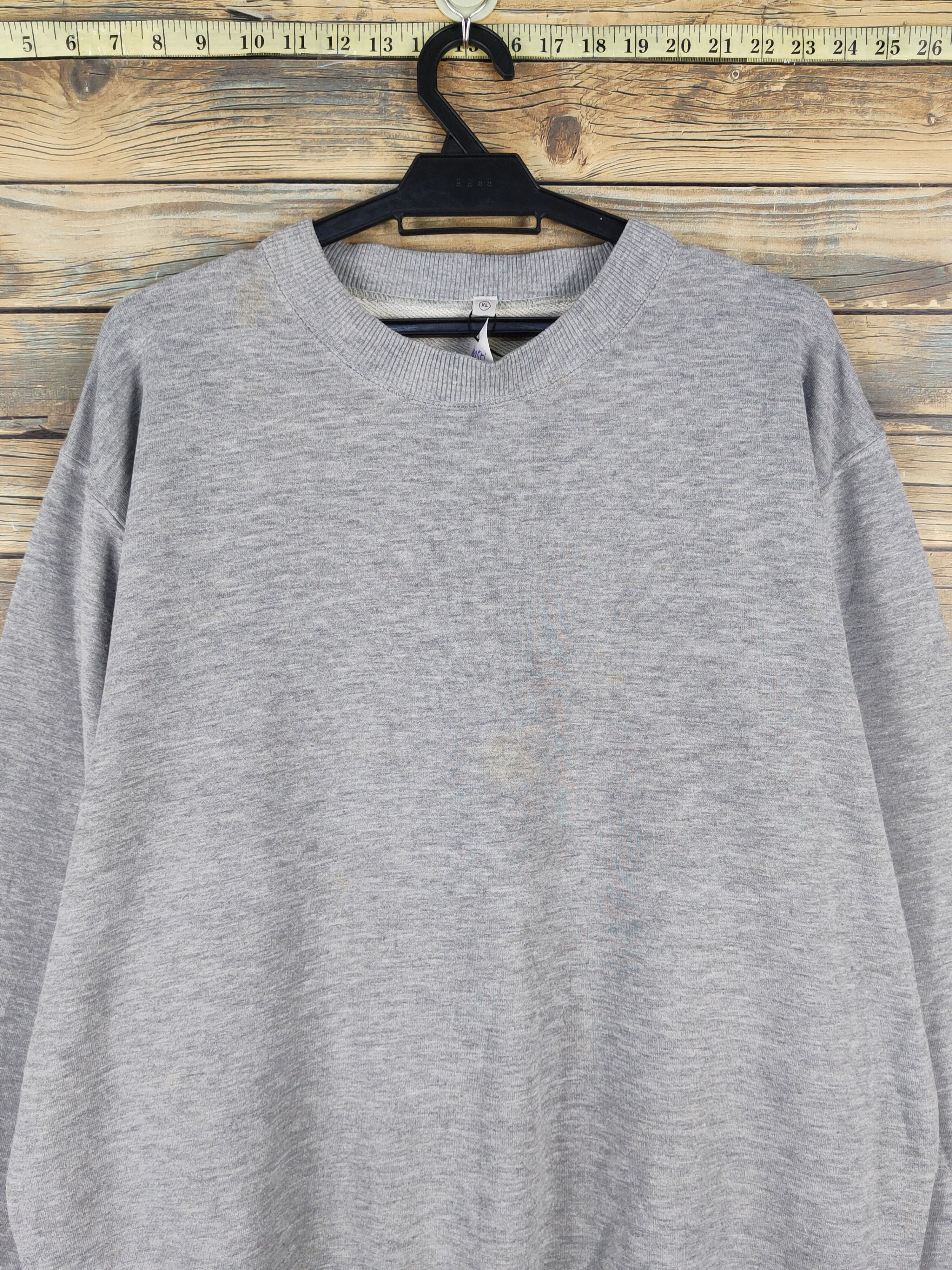 Japanese Brand × Vintage Uniqlo vintage plain Gray Sweatshirts #W1551 Size US XL / EU 56 / 4 - 2 Thumbnail