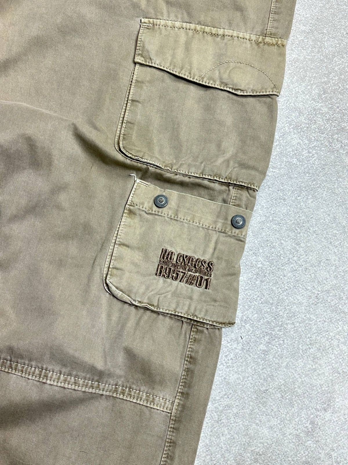 JNCO Green No Excess Wide Leg Cargo Pants - 32x 34 - 90s Size US 32 / EU 48 - 5 Thumbnail