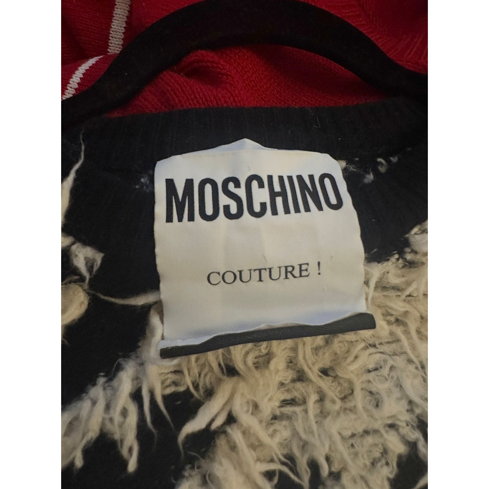Moschino Moschino Couture Black & White Long Woll Texture Sweater Size S / US 4 / IT 40 - 3 Thumbnail