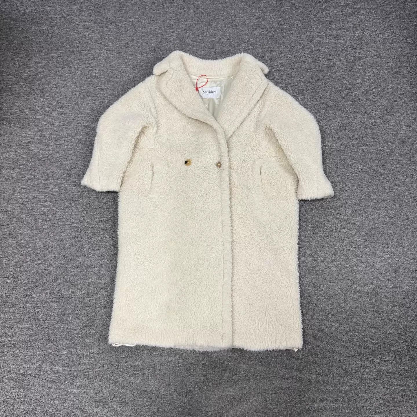 Max Mara MaxMara ivory alpaca Teddy coat lapel mid-length XS 97 new Size XS / US 0-2 / IT 36-38 - 1 Thumbnail