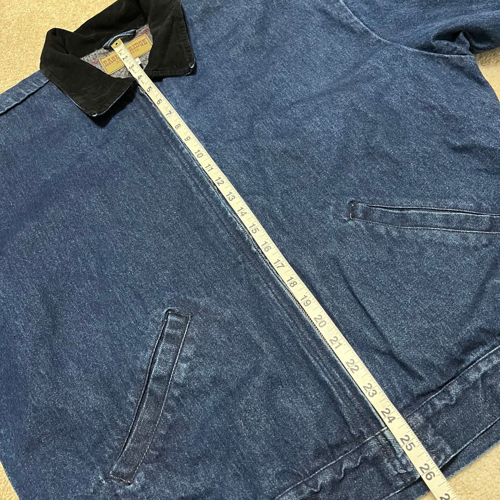 Other Vintage Eagles Ridge Blanket Lined Denim Bomber Jacket Large Size US L / EU 52-54 / 3 - 7 Thumbnail