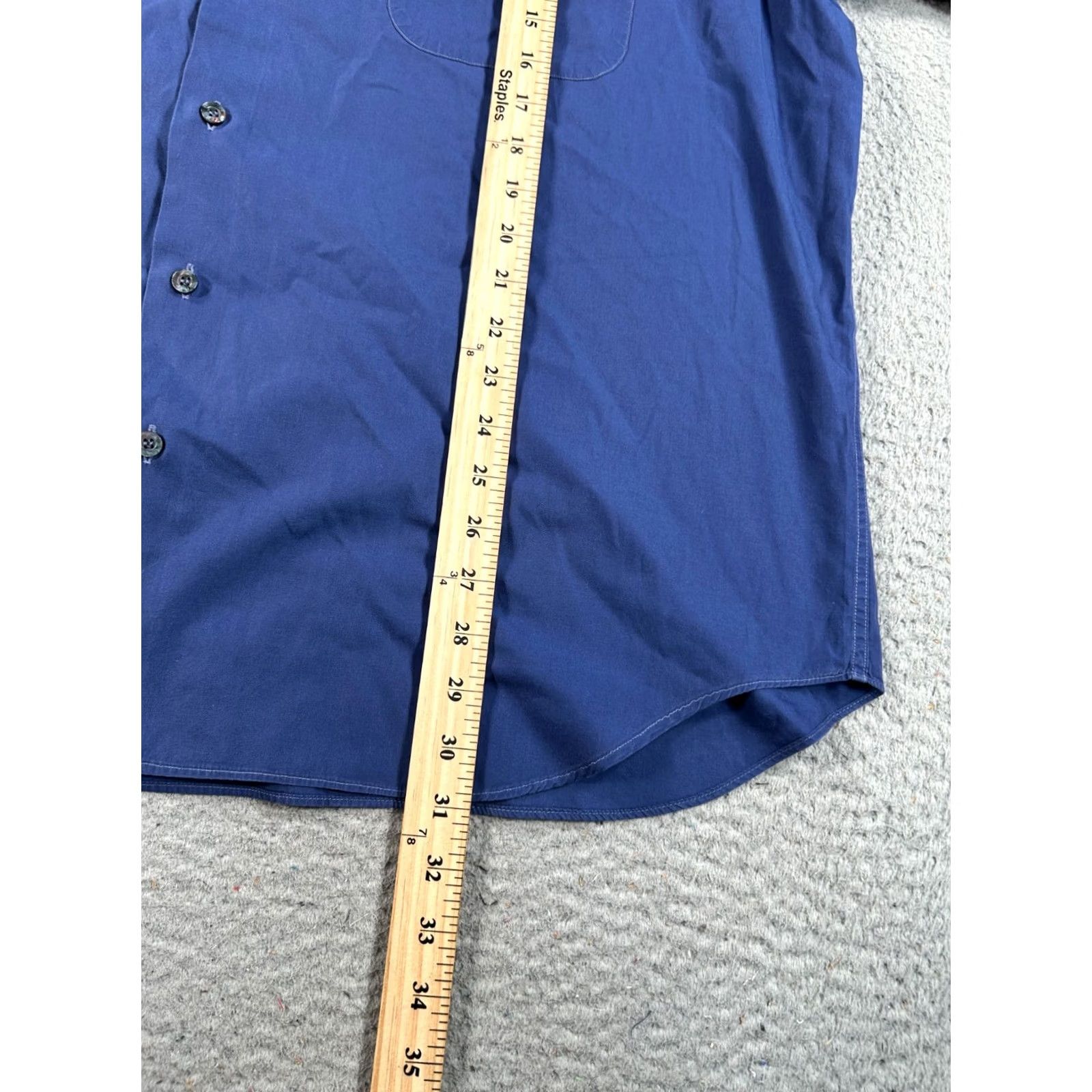 Romeo Gigli Romeo Gigli Milano Shirt Men's 17.5 Blue Dress Button-Up Classic Business Formal Shirt Size 48R - 5 Thumbnail