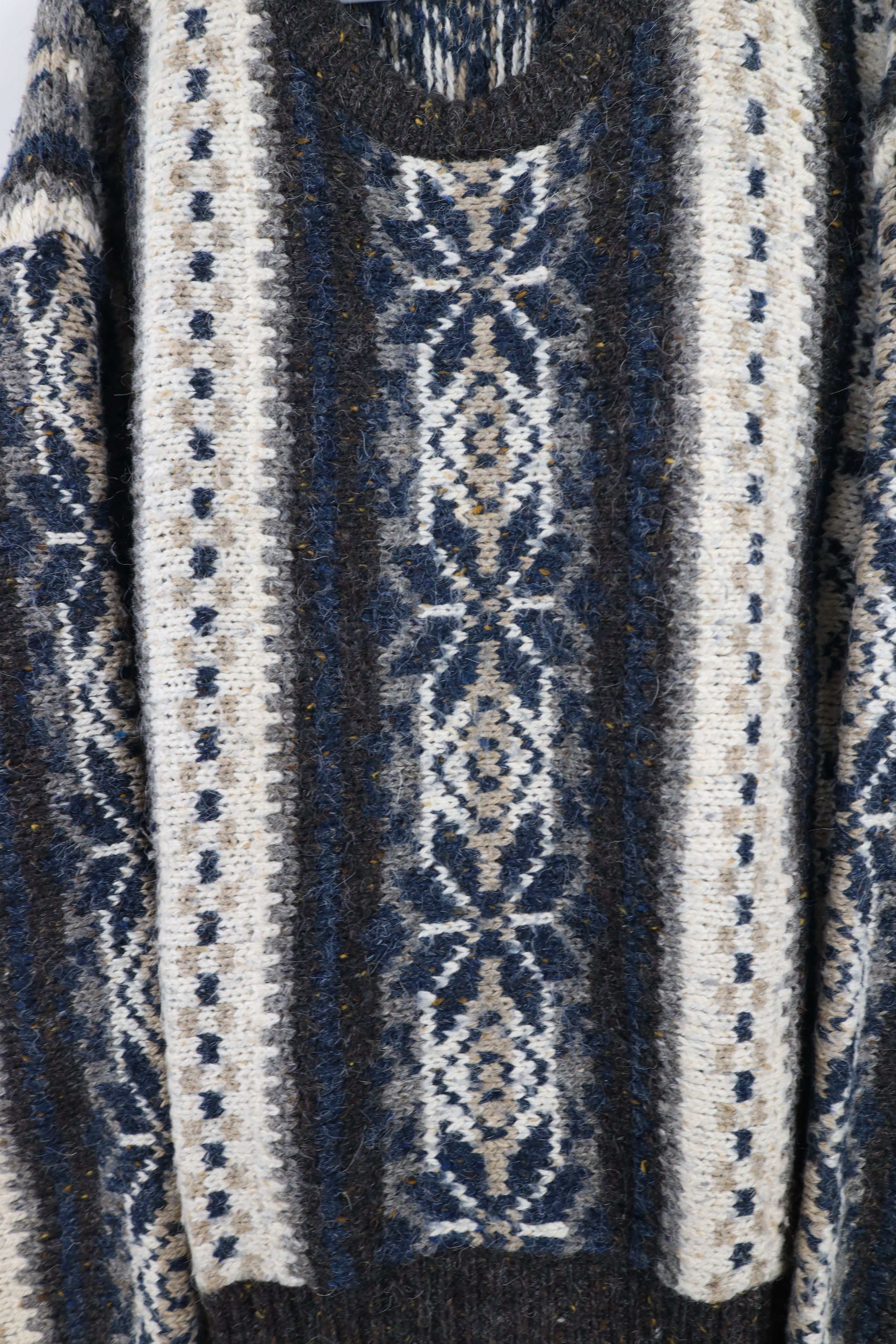 Vintage Vintage 90s Streetwear Blend Chunky Knit Fair Isle Sweater Size US M / EU 48-50 / 2 - 4 Thumbnail
