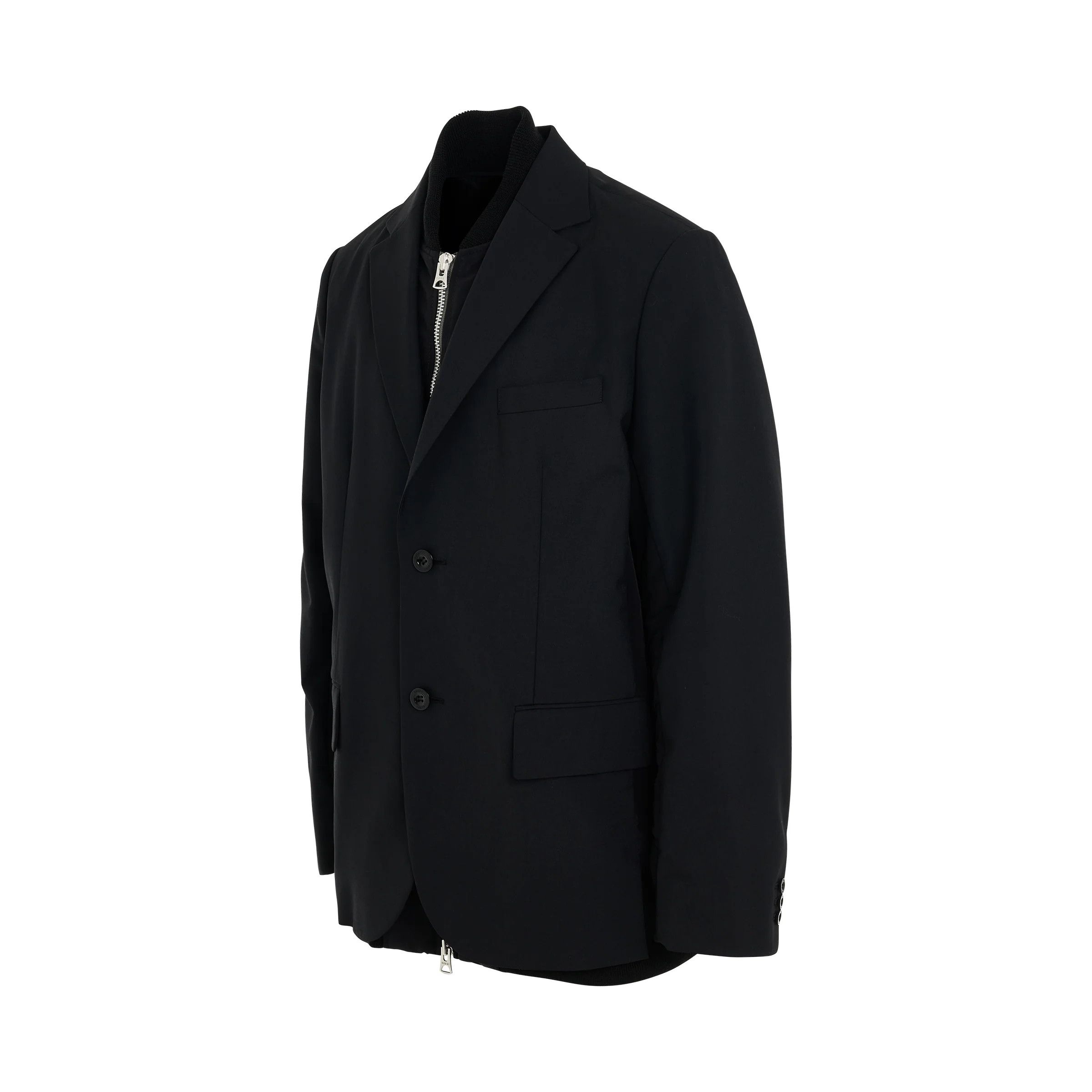 Sacai o1mris0824 Twill Jacket in Black Size US M / EU 48-50 / 2 - 2 Thumbnail
