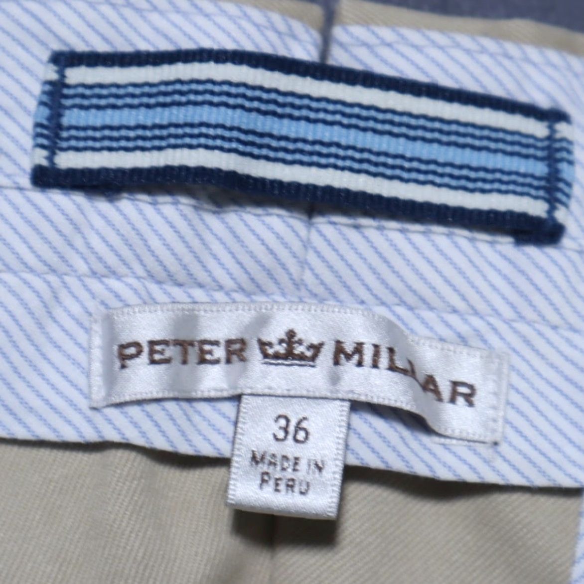 Peter Millar Peter Millar Pima Cotton Khaki Chino Pants Beige 36 Men's Regular Fit Inseam 30in Color Beige Stonewashed? Size US 36 / EU 52 - 5 Thumbnail