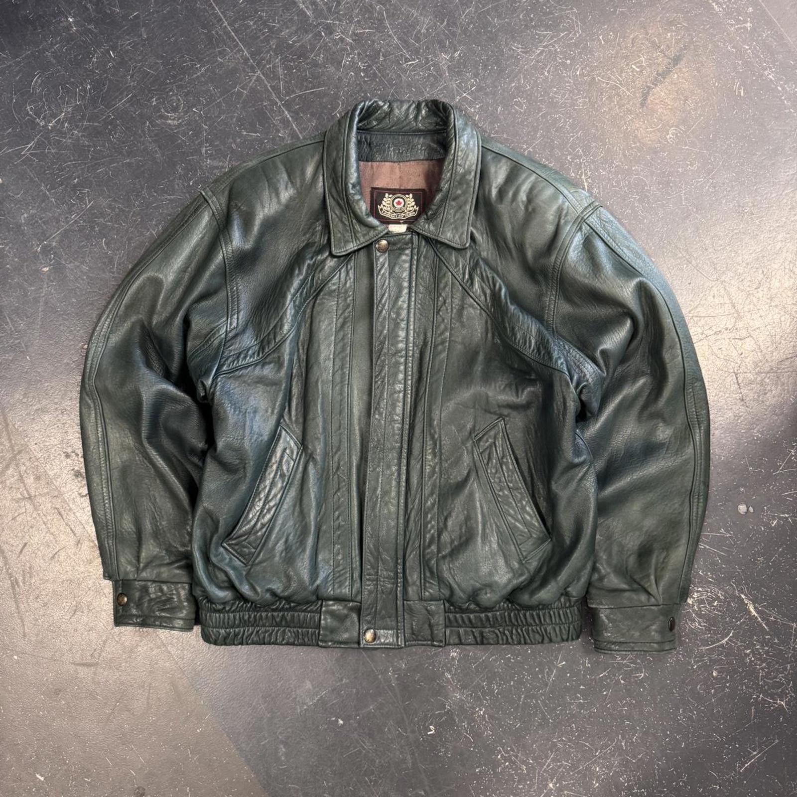 Leather Jacket × Streetwear × Vintage Vintage 90s Forest