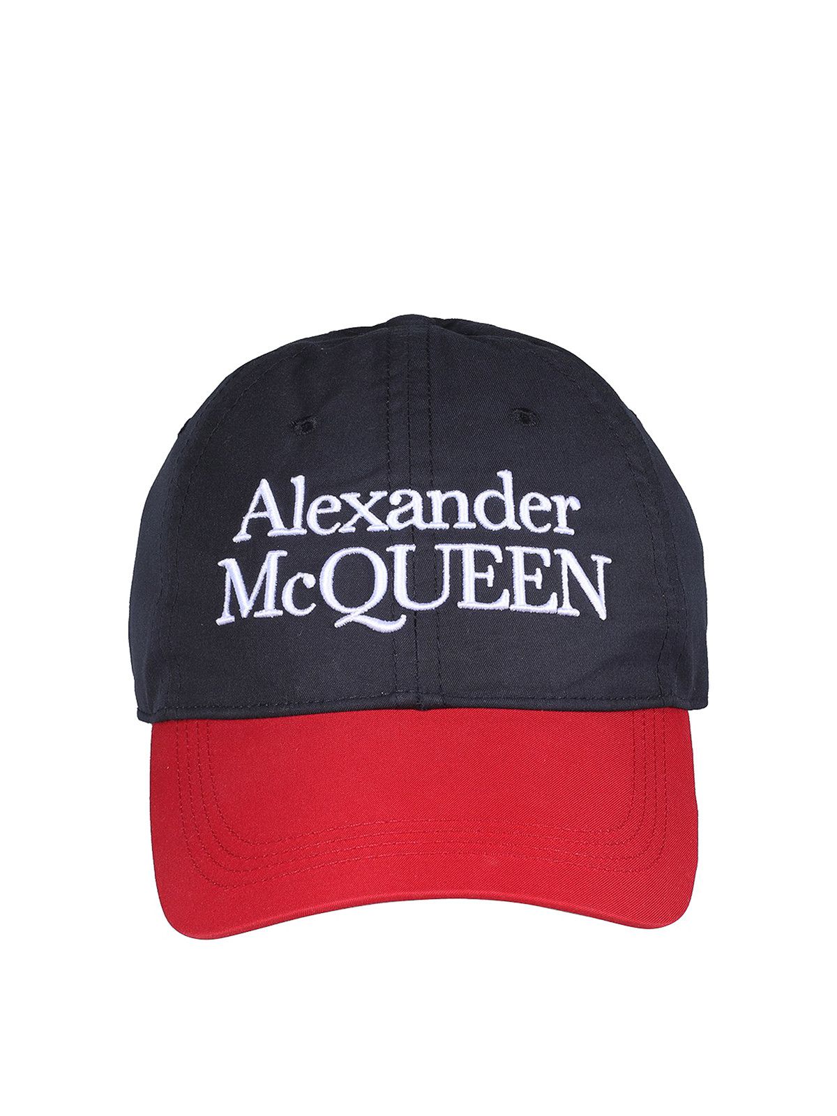 Alexander McQueen o1y1224 Size: 7 / (Cap &Hat) in Navy/Red Size ONE SIZE - 1 Thumbnail