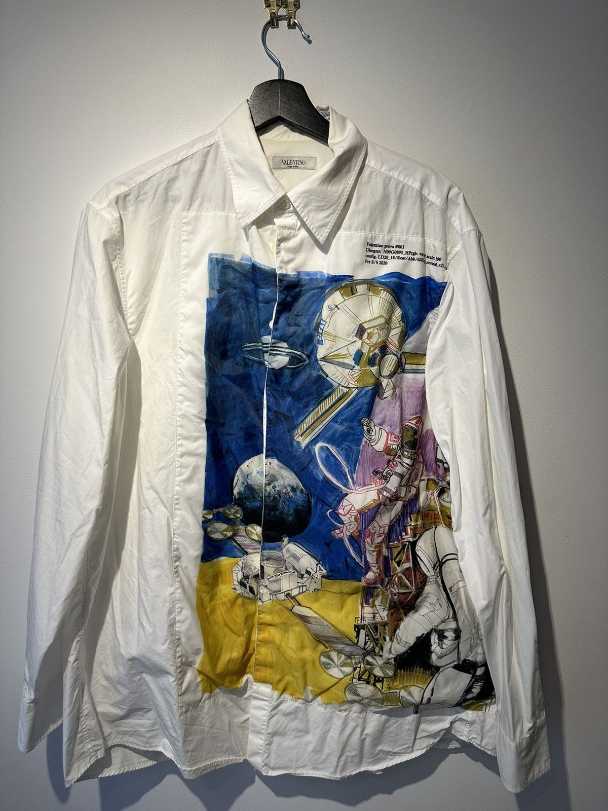 Valentino Valentino Space print shirt Size US M / EU 48-50 / 2 - 1 Thumbnail