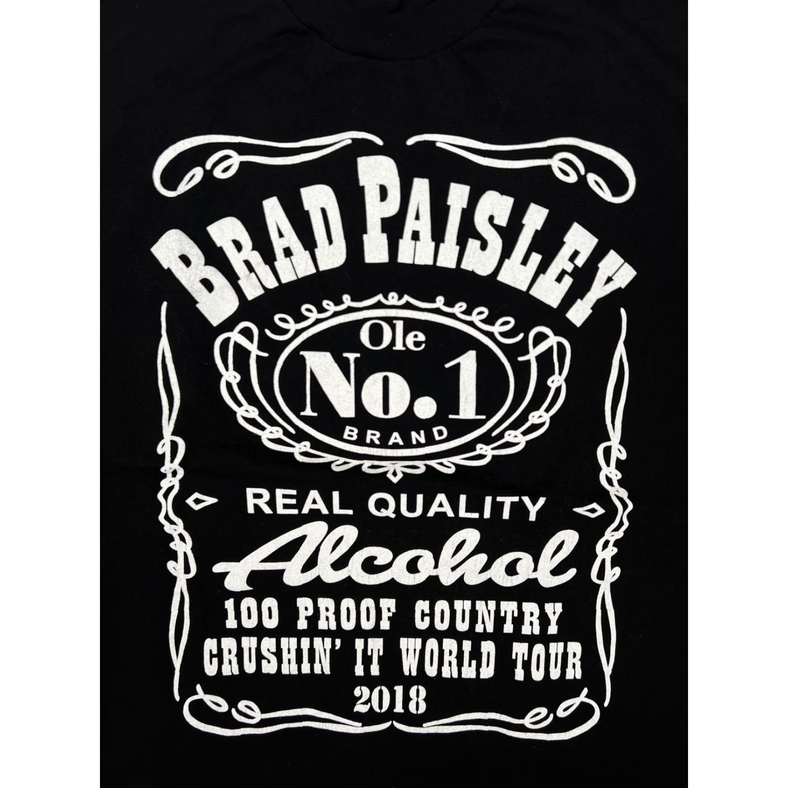 Vintage Brad Paisley Alcohol Shirt Mens M Black Weekend Warrior World Tour 2018 T-Shirt Graphic Print Concert Tour Mens Black Size US M / EU 48-50 / 2 - 4 Thumbnail