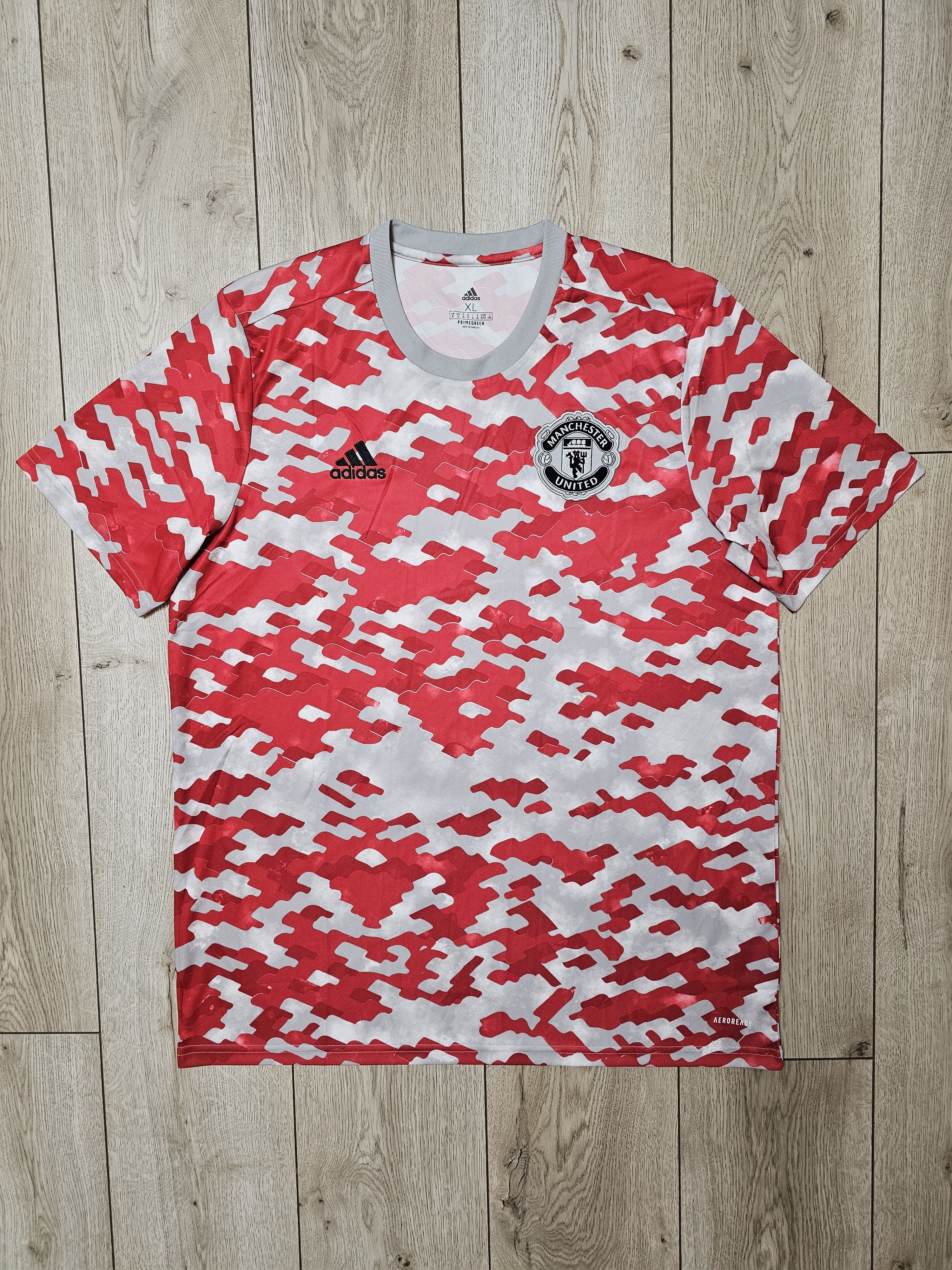 Adidas MANCHESTER UNITED 2021 2022 PRE MATCH FOOTBALL SOCCER JERSEY Size US XL / EU 56 / 4 - 1 Thumbnail