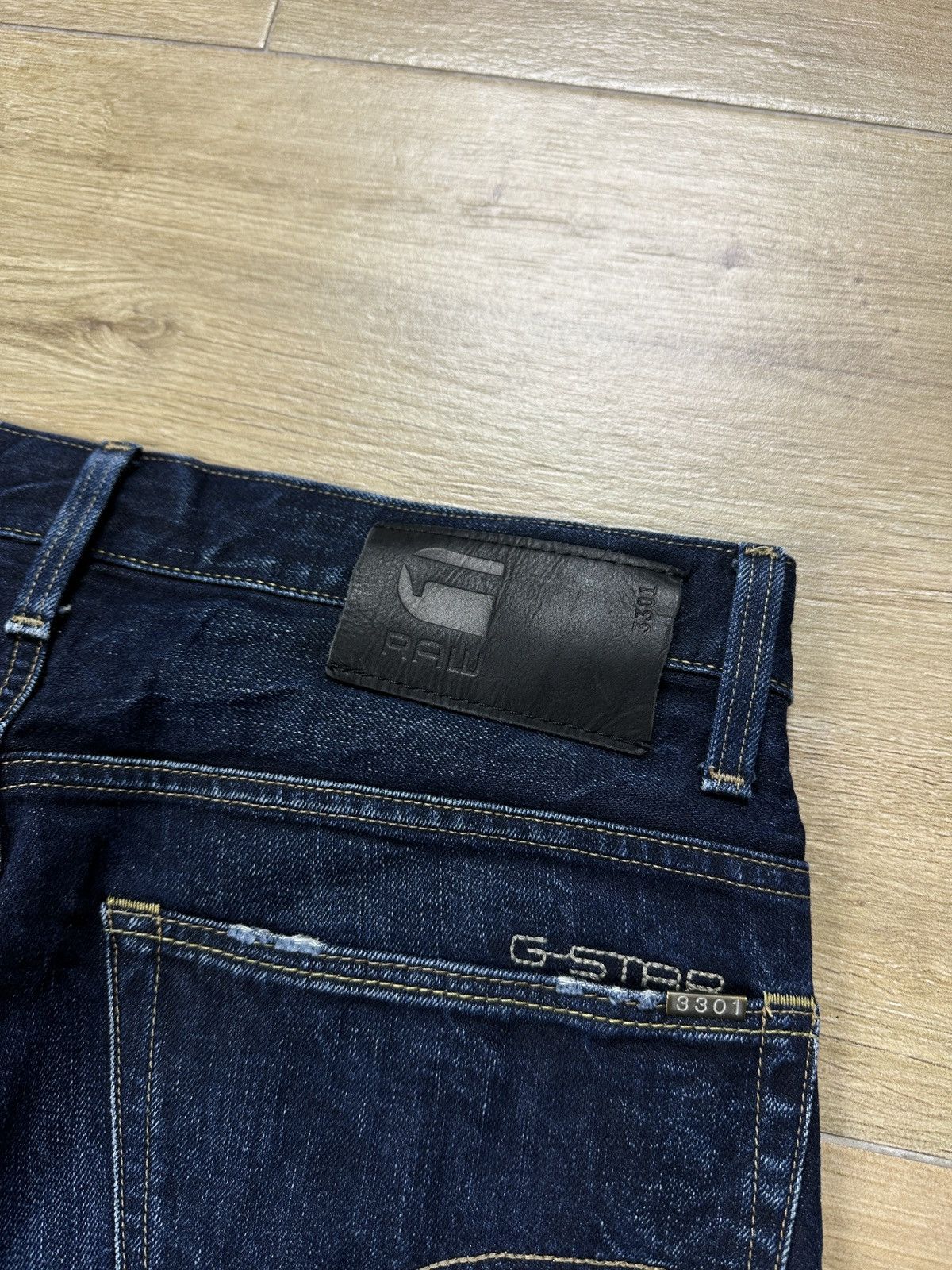 G-Star G-Star Raw 3301 Straight Denim Jeans Size US 31 - 13 Thumbnail