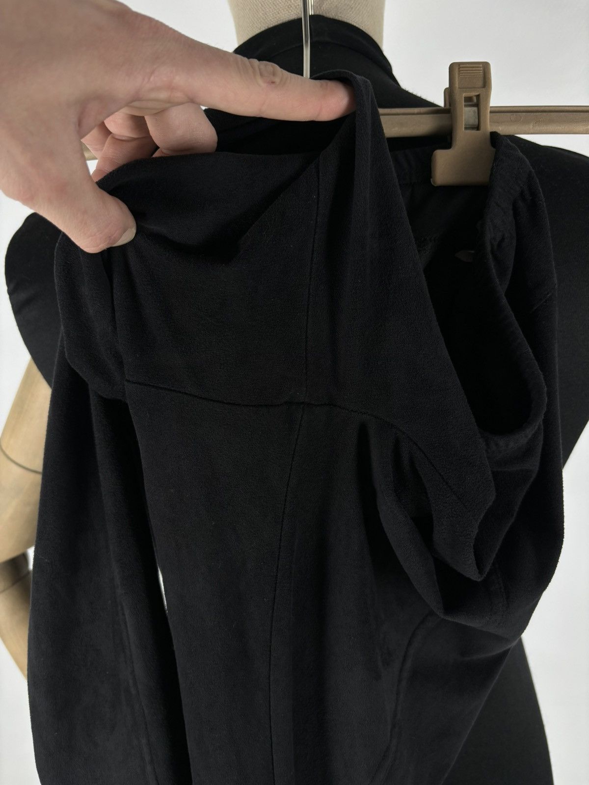 Vintage SAVE THE QUEEN Marco Fantini Suede-Velvet Italy Black Polyester Elastane Pants Trousers L Size 26" / US 2 / IT 38 - 19 Thumbnail
