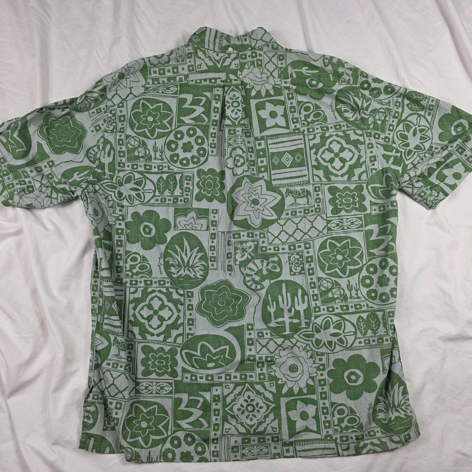 Reyn Spooner Reyn Spooner Classic Fit Mens XL Green Floral Button Shirt C Size US XL / EU 56 / 4 - 2 Thumbnail