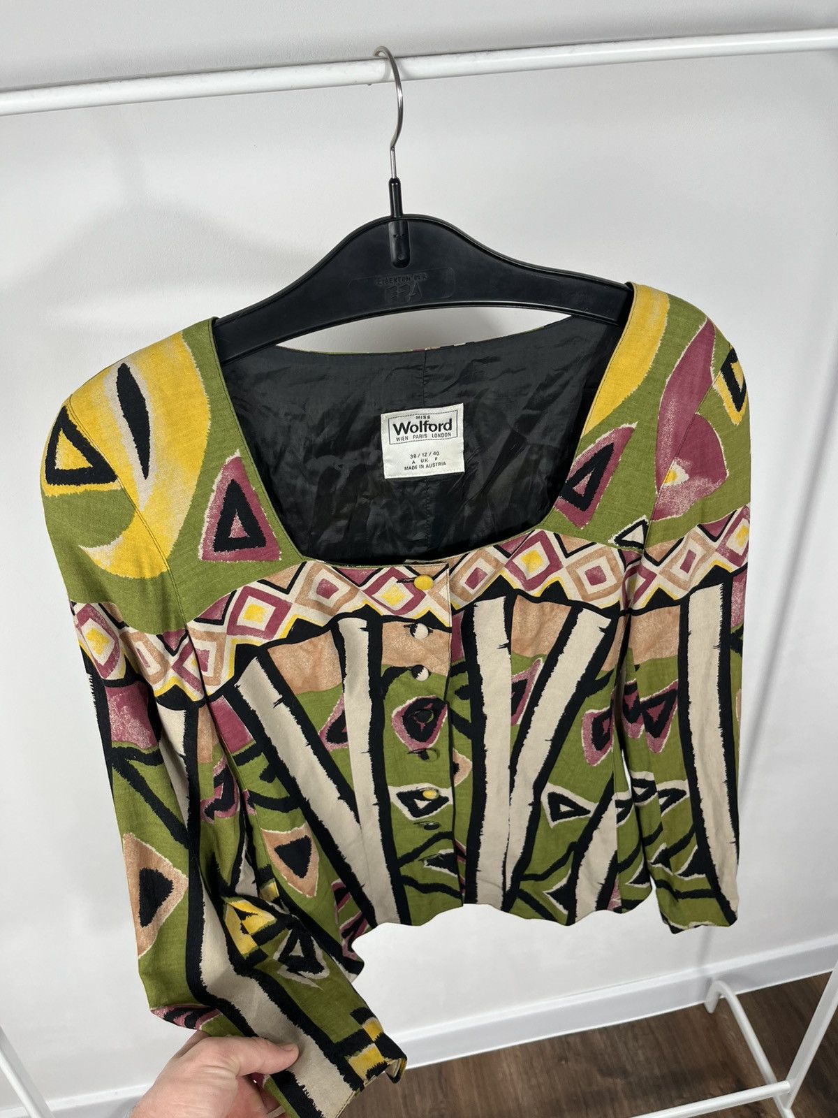 Wolford Wolford Vintage Abstract Blouse UK 12 Made in Austria Size M / US 6-8 / IT 42-44 - 5 Thumbnail