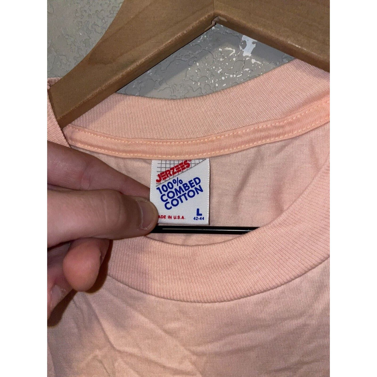 Jerzees Vintage Connecticut Pink Shirt Arizona Test Print Pink Tee L Size US L / EU 52-54 / 3 - 6 Thumbnail