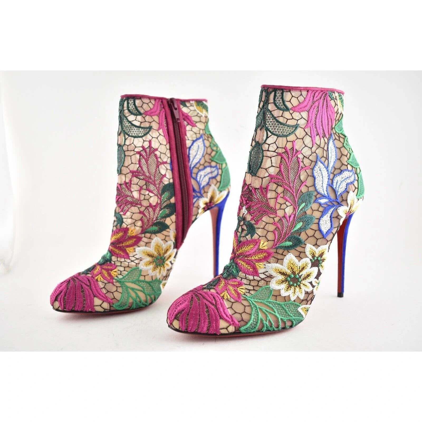 Christian Louboutin Christian Louboutin Miss Tennis 100 Multicolor Mesh Lace Size US 5 / IT 35 - 9 Thumbnail