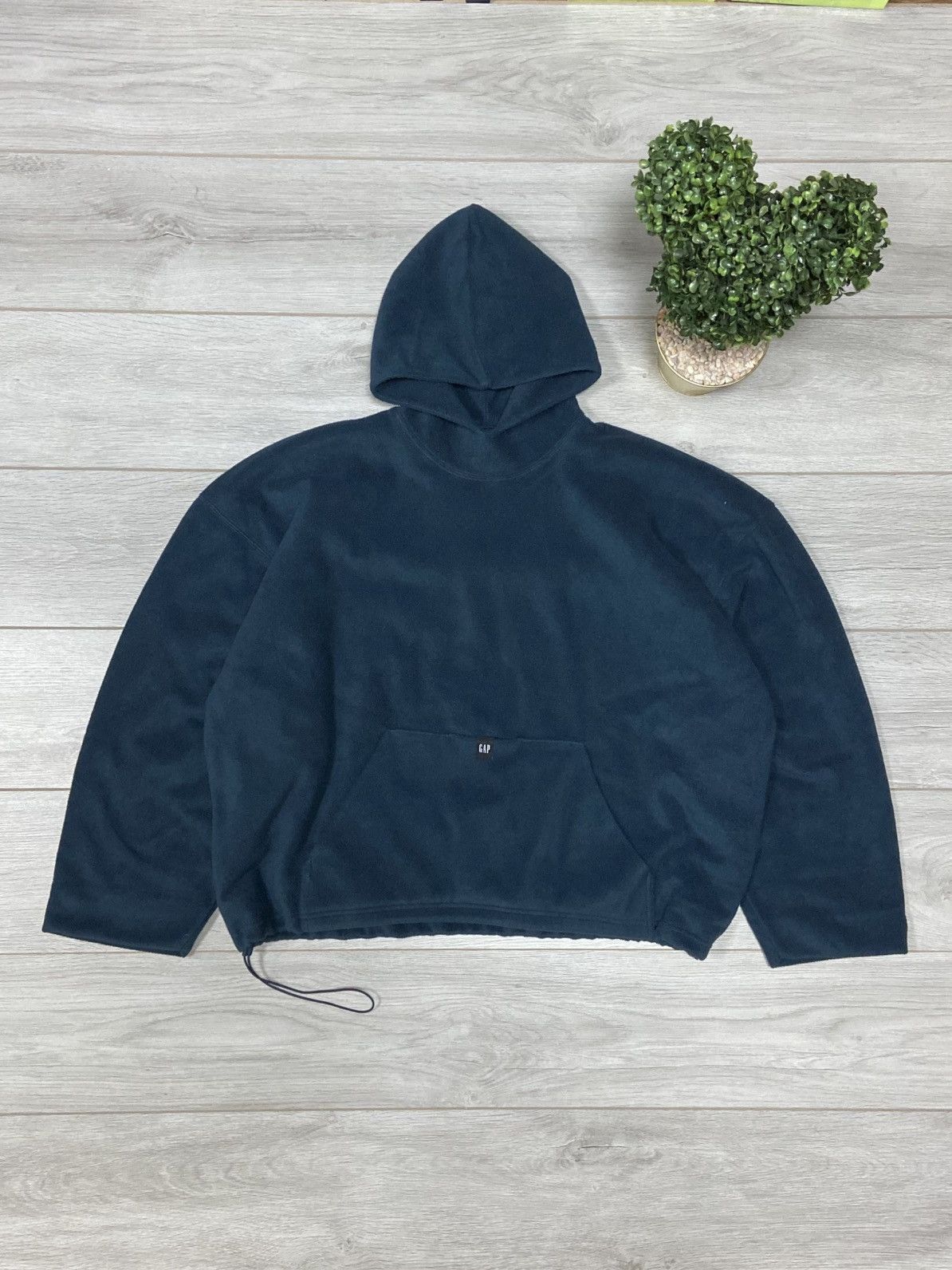 Kanye West Yeezy Gap Balenciaga Polar Fleece double Hoodie centr logo Size US L / EU 52-54 / 3 - 1 Thumbnail