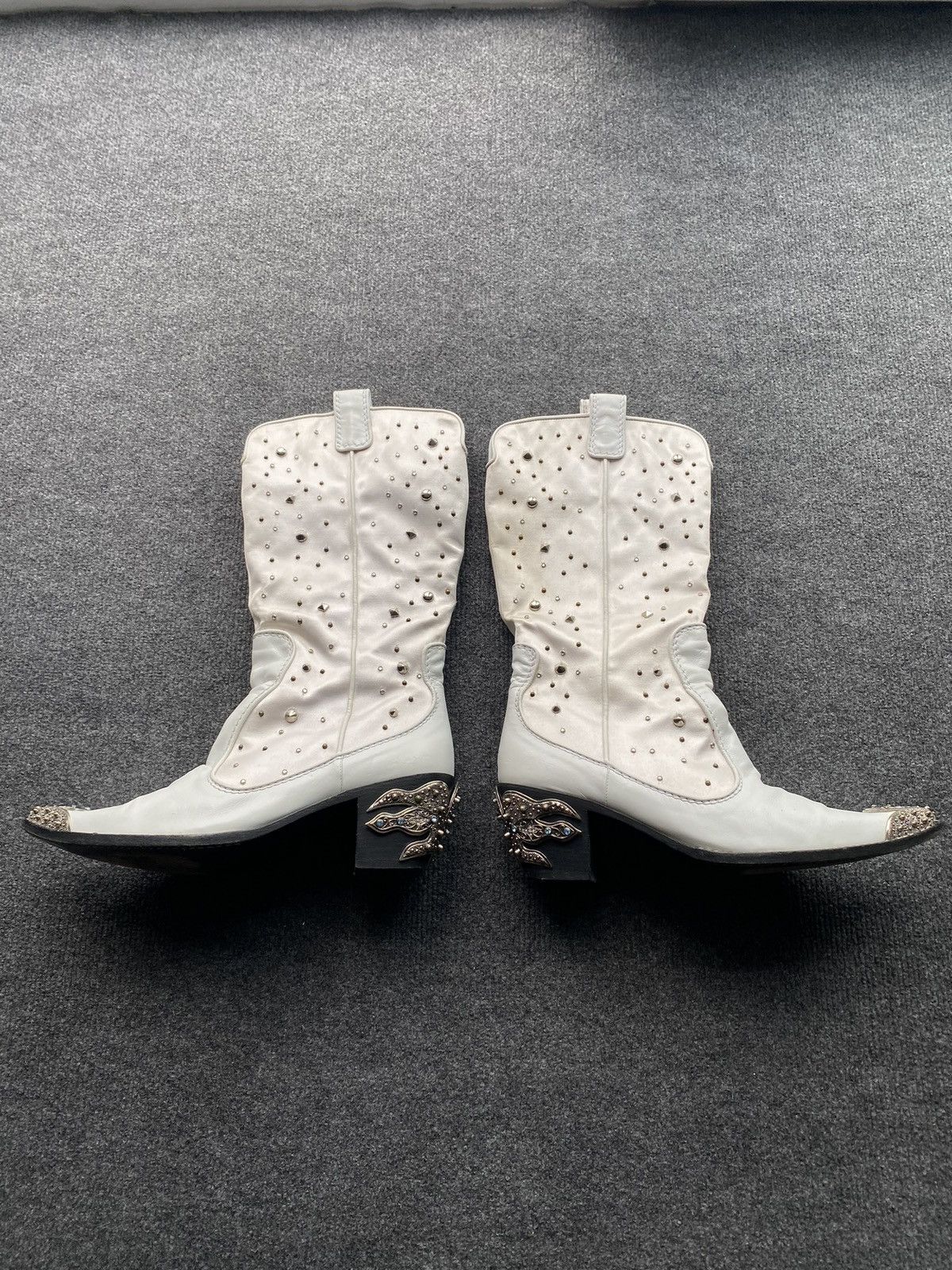 Other 🔥Vicini Italy Leather White Boots Vintage Luxury women 40 Size US 10 / IT 40 - 16 Thumbnail