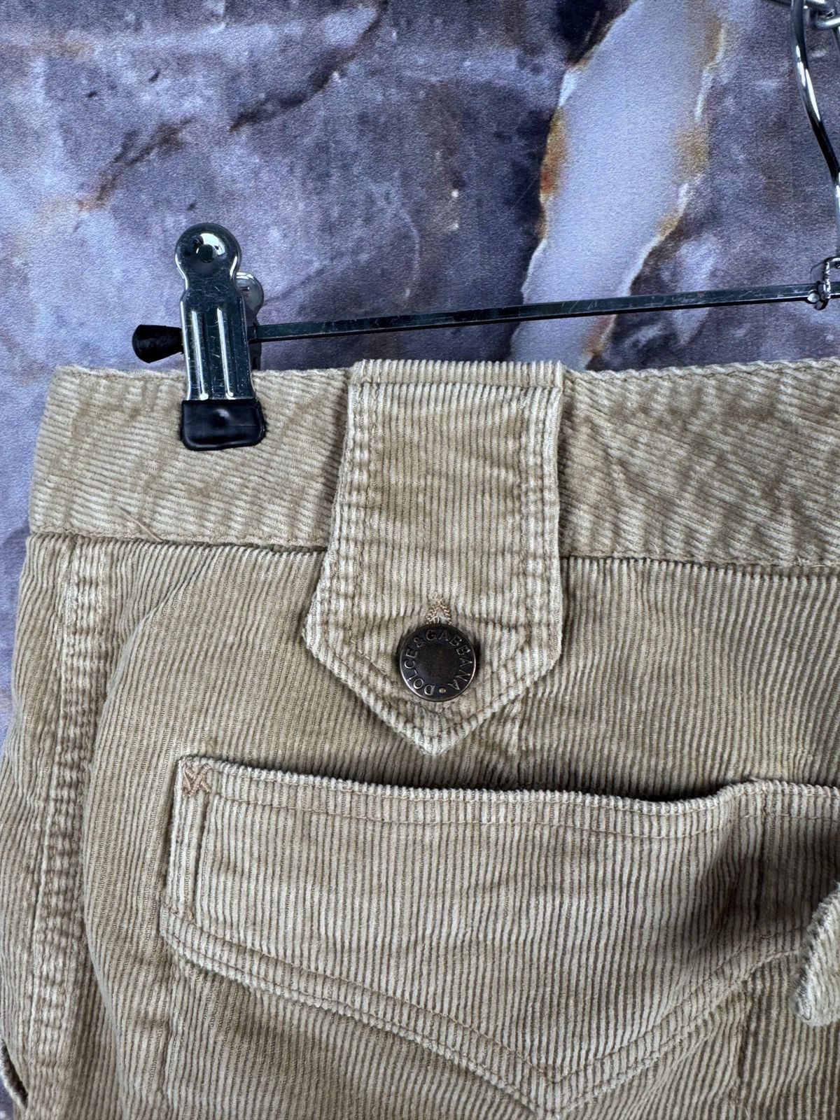 Dolce & Gabbana Men’s Dolce & Gabbana Beige Corduroy Wide Leg Flare Pants Size US 28 / EU 44 - 15 Thumbnail