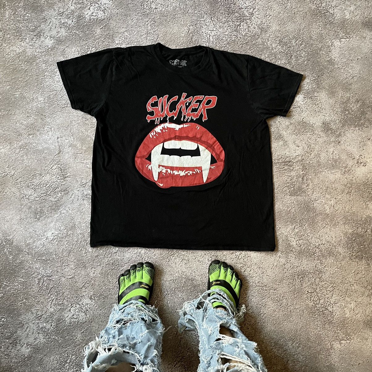 Vintage Vintage Y2K ADULT SLOGAN Tee SUCKER VAMPIRE XL Size US XL / EU 56 / 4 - 1 Thumbnail