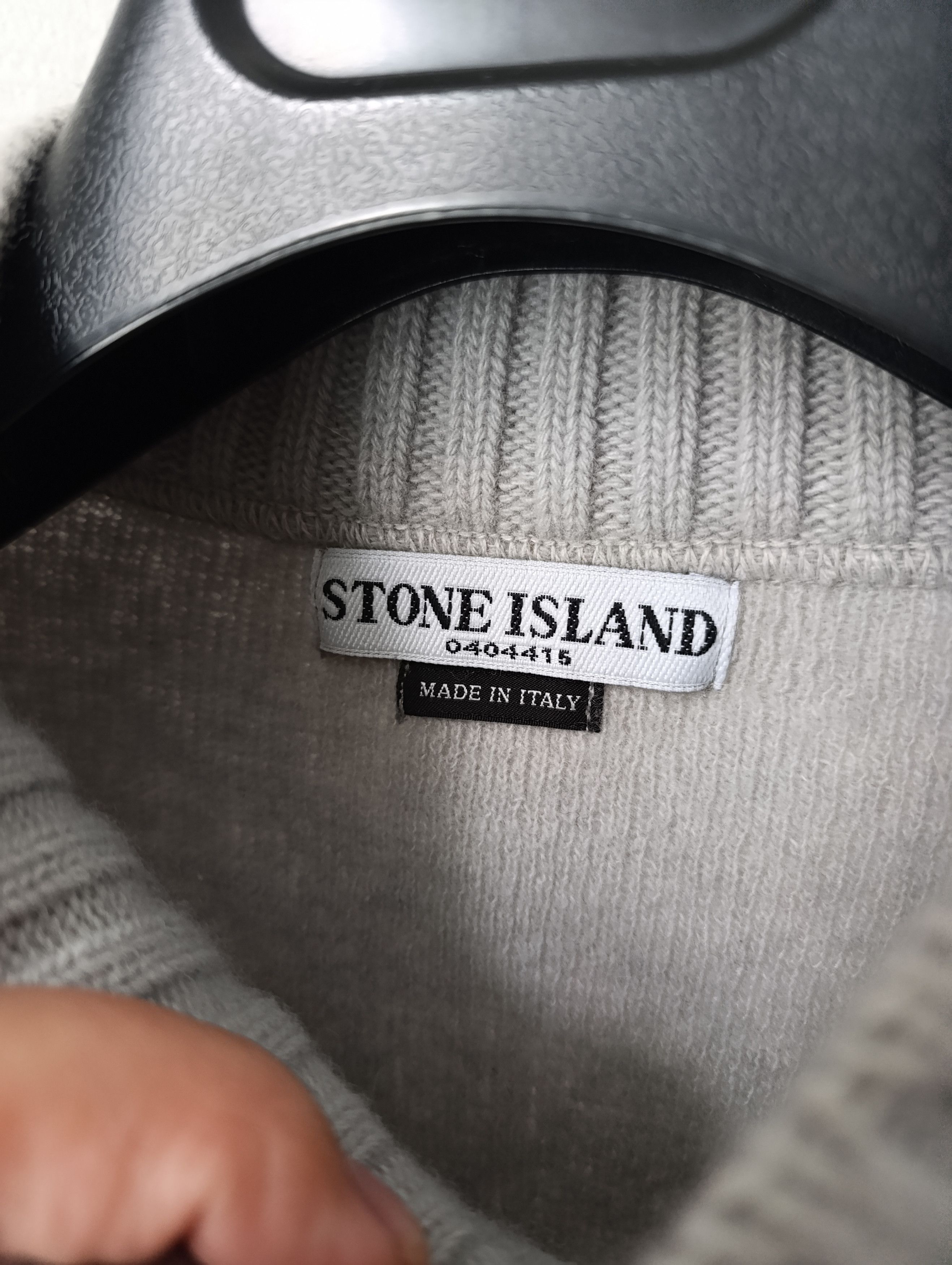 Stone Island STONE ISLAND PATCH BLACK-CUFF HIGH-NECK VINTAGE SWEATER Size US XL / EU 56 / 4 - 14 Thumbnail