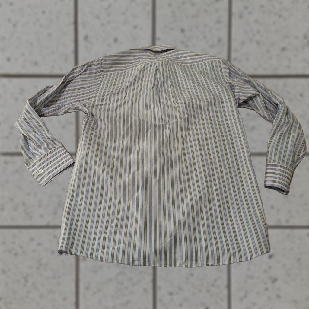 Michael Kors Michael Kors Dress Shirt Mens Blue Stripes Cotton Long Button 15 32 33 Size 40R - 1 Thumbnail