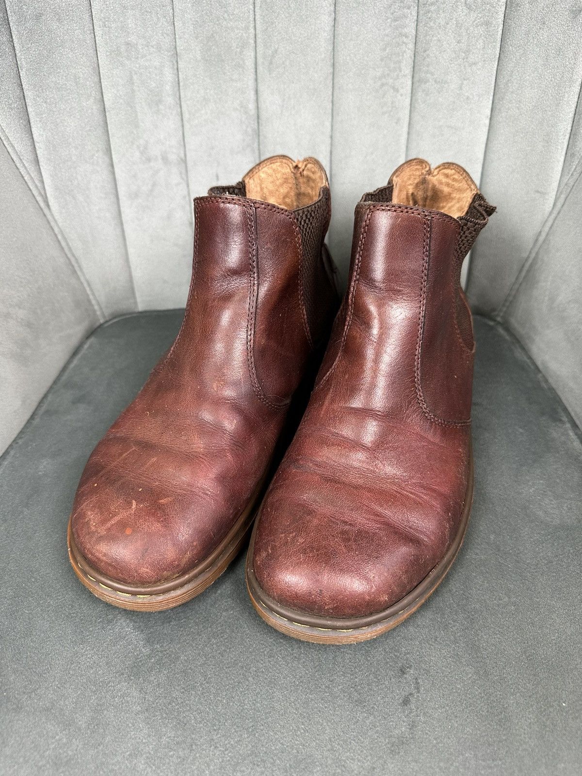 Dr. Martens × Vintage Dr. Martens Lyme Chelsea Boots Leather Men’s Brown 42 Size 9 Size US 9 / EU 42 - 4 Thumbnail