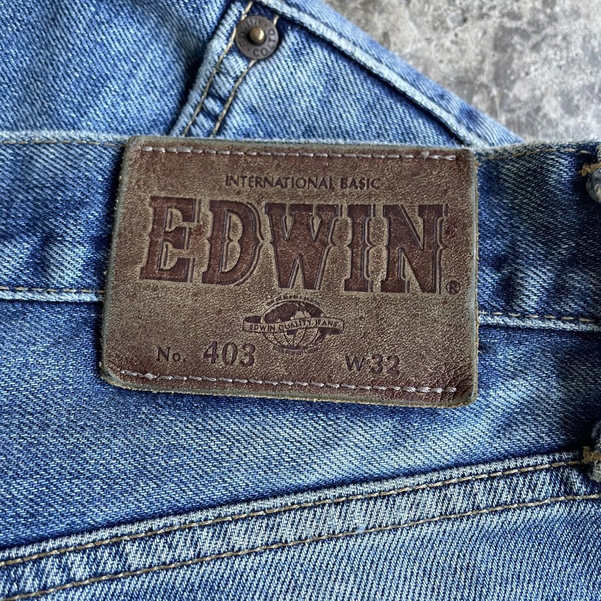 Edwin 🔥Vintage Edwin 403 Stoned Washed Ripped Distress Denim Jeans Size US 31 - 17 Thumbnail