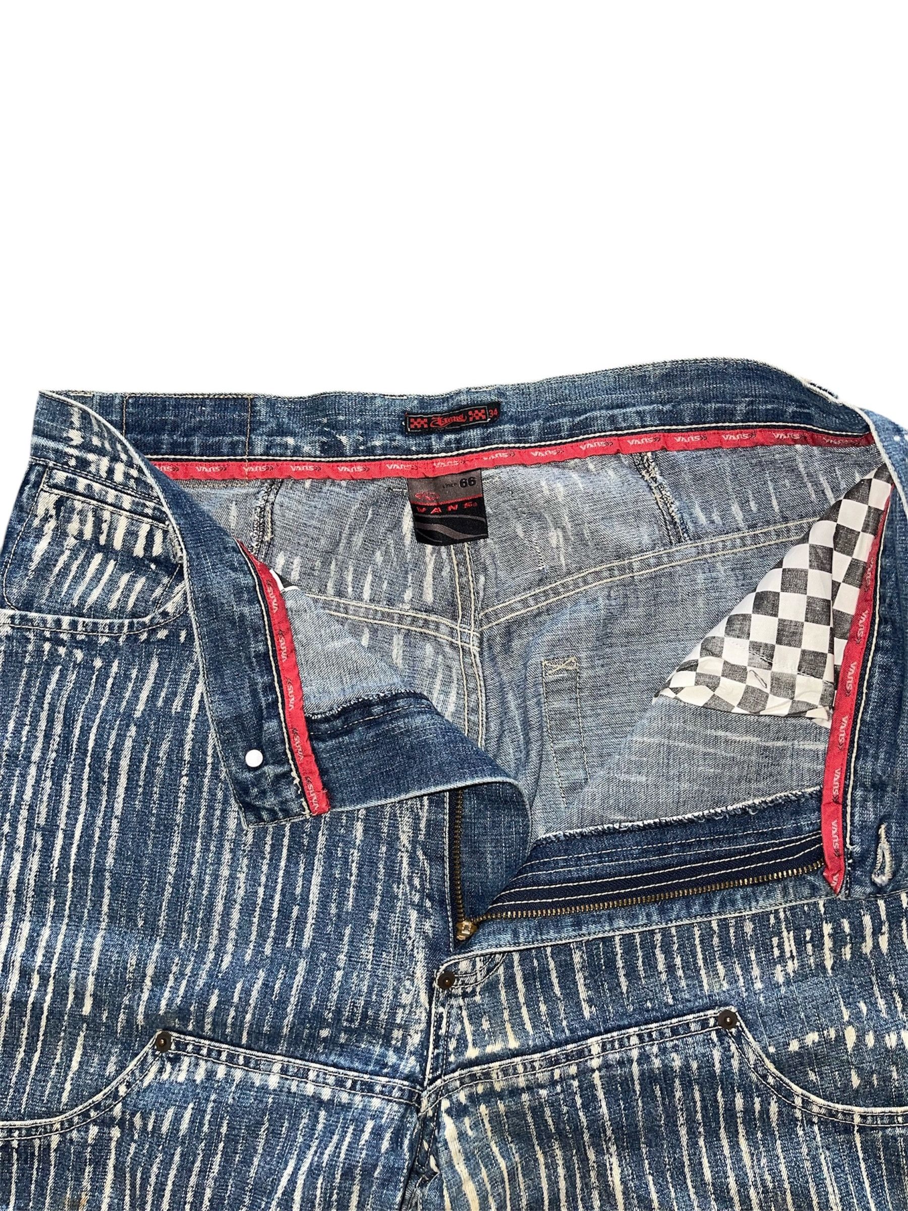 JNCO × Jordan Brand × Vans Vtg 90s Vans Jord Wide Leg Baggy Double Pocket Knee Lines Size US 34 / EU 50 - 7 Thumbnail