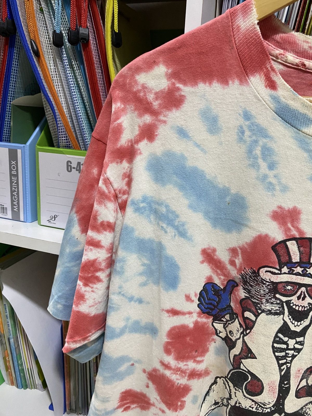Band Tees Vtg vintage 1989 Grateful Dead Uncle Sam Tie-dye Tshirt Size US L / EU 52-54 / 3 - 4 Thumbnail