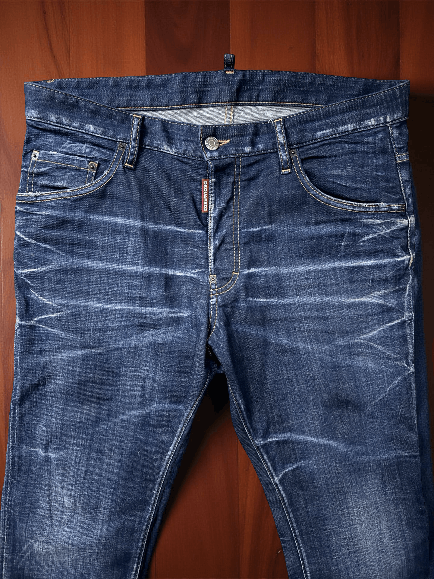 Dsquared2 DSQUARED2 DSQ2 RED LOGO BLUE DENIM SKATER JEANS SZ. 50 Size US 34 / EU 50 - 10 Thumbnail