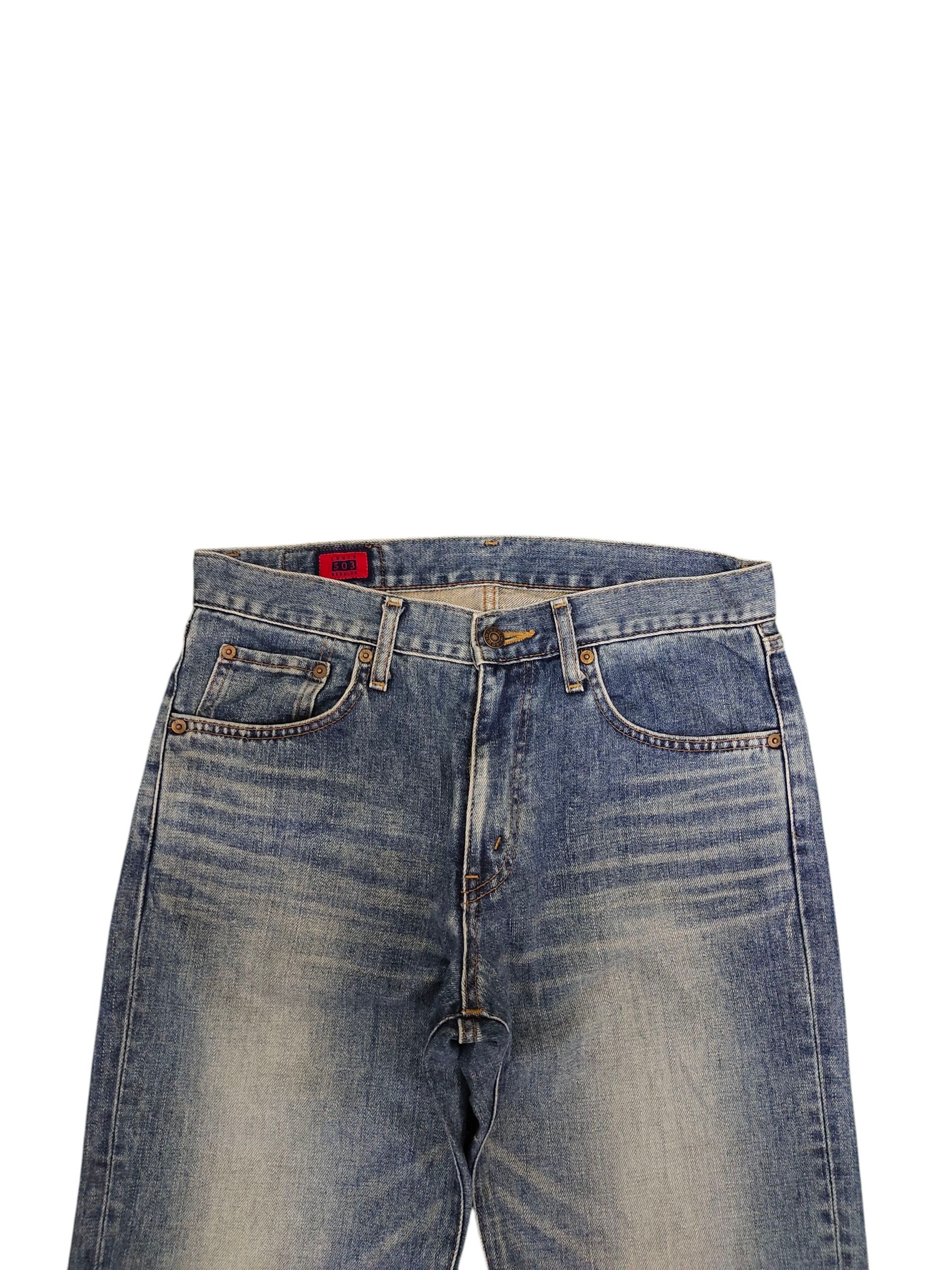 Number (N)ine × Undercover Vintage 90s Edwin 503 Clawmark Distress Faded Denim Jeans Size US 32 / EU 48 - 2 Thumbnail