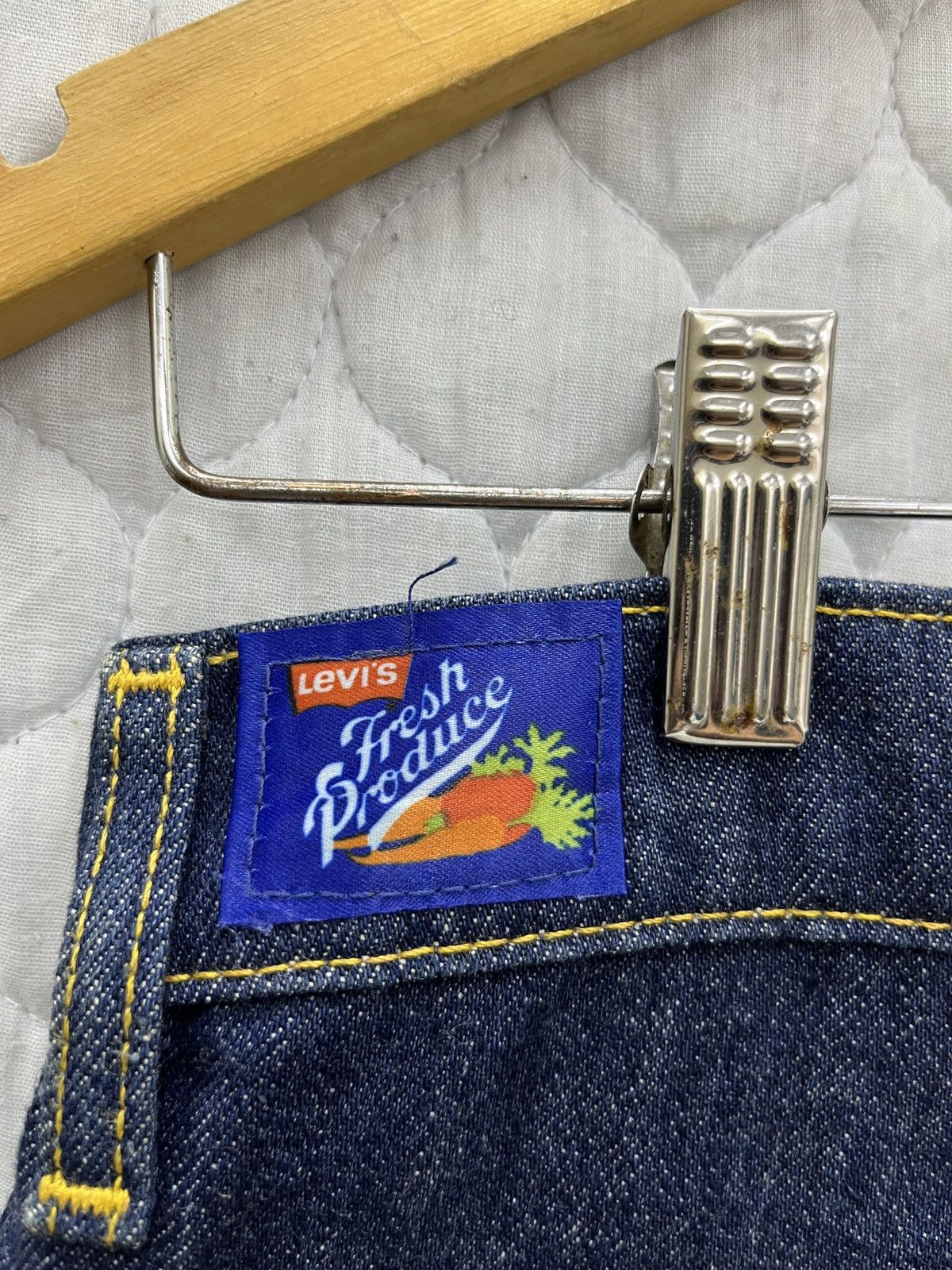 Levi's 🔥🔥🔥VTG 70’s LEVIS FRESH PRODUCE FLARED DENIM Size 28" / US 6 / IT 42 - 3 Thumbnail