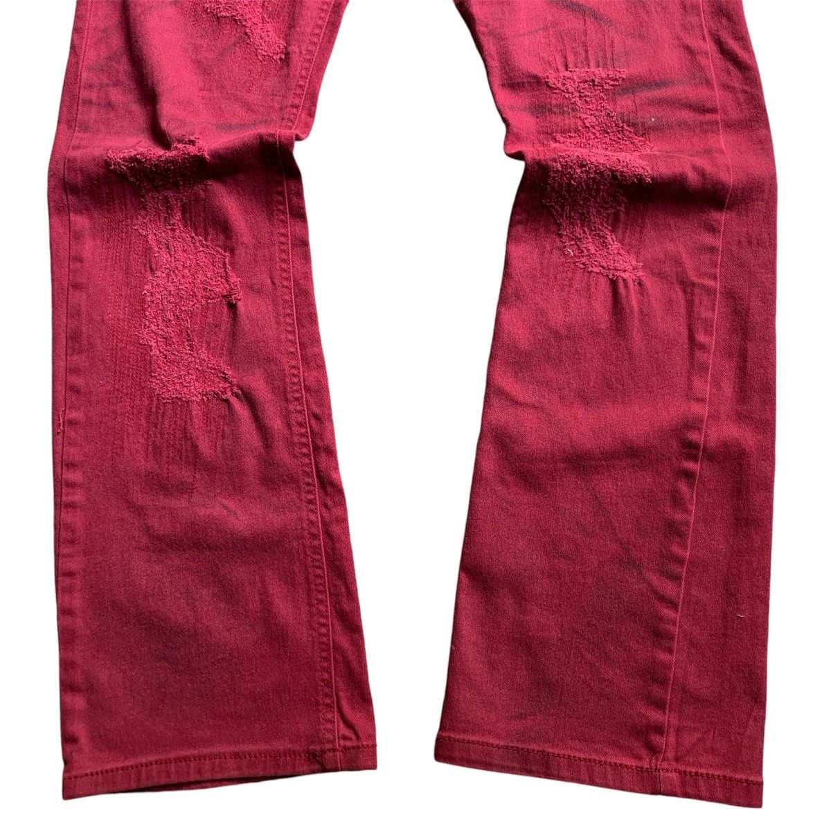 Japanese Brand LA Gate Painted Flare Japanese Jeans Size 34" / US 12 / IT 48 - 4 Thumbnail