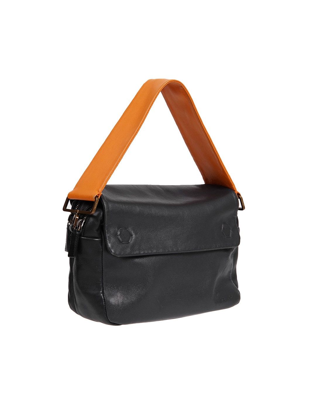 Prada Prada S/S2001 Leather Bag in Black/Orange Size ONE SIZE - 3 Thumbnail