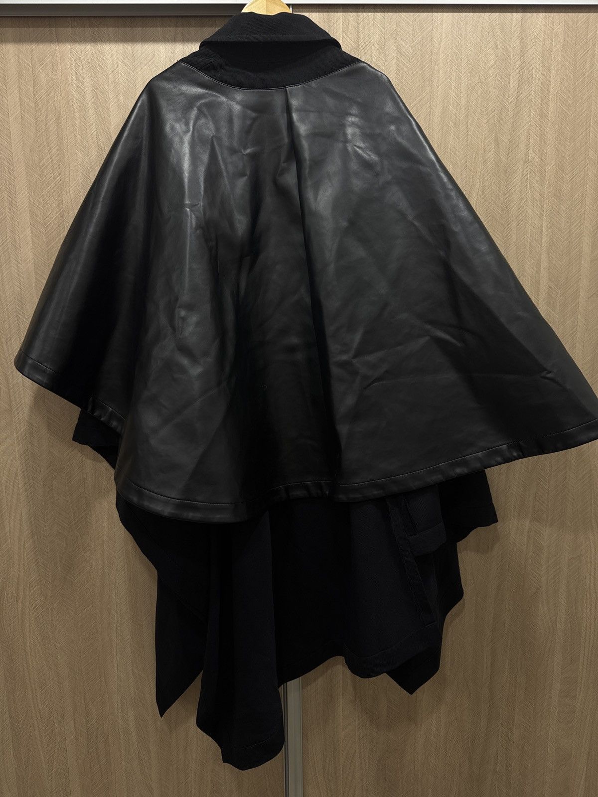 Comme des Garcons Homme Plus Faux leather combination trench detail cape coat Size US M / EU 48-50 / 2 - 2 Thumbnail