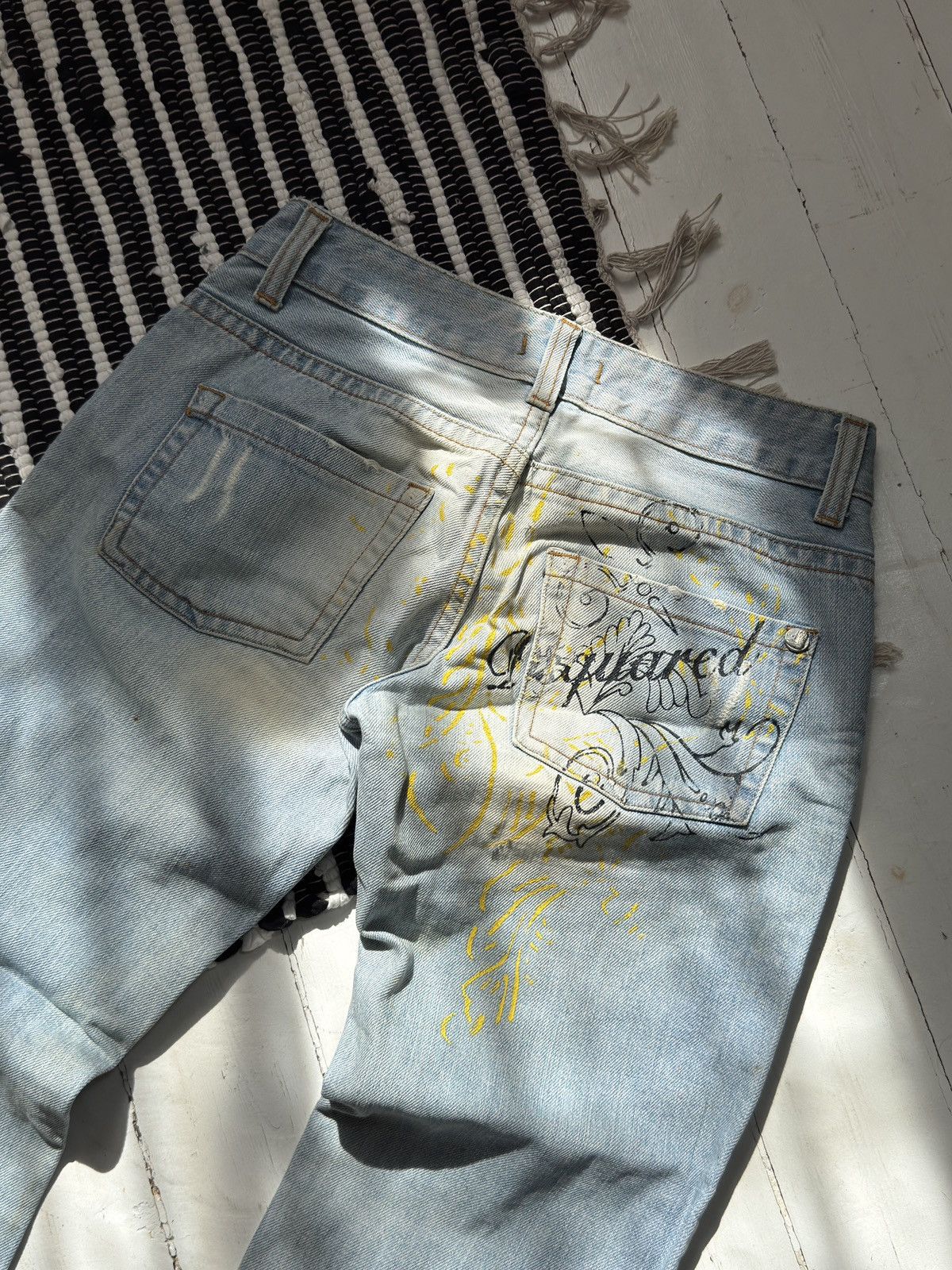 Dsquared2 VINTAGE DSQUARED2 DISTRESSED PRINTED STYLE PANTS Size 27" / US 4 / IT 40 - 9 Thumbnail