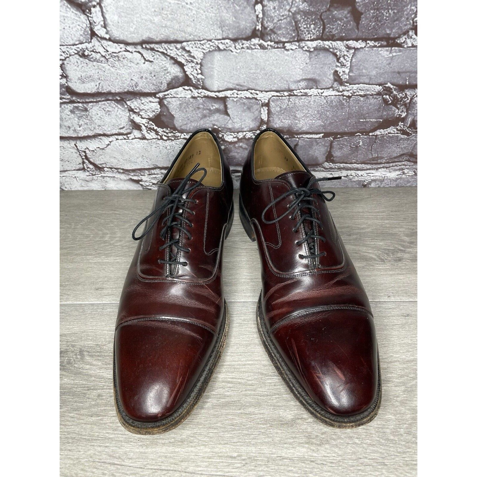 Johnston & Murphy Johnston & Murphy Optima Oxblood Burgundy Leather Dress Shoe Size US 13 / EU 46 - 23 Thumbnail