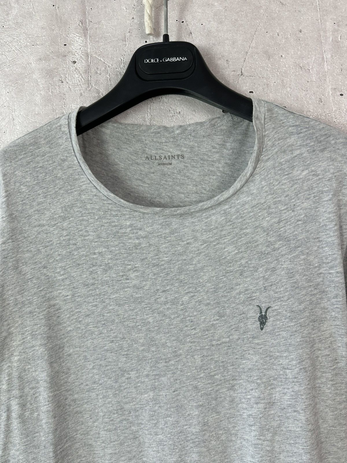 Allsaints × Vintage AllSaints Cotton Tonic Crew Neck Grey Men’s T-shirt Size US M / EU 48-50 / 2 - 4 Thumbnail
