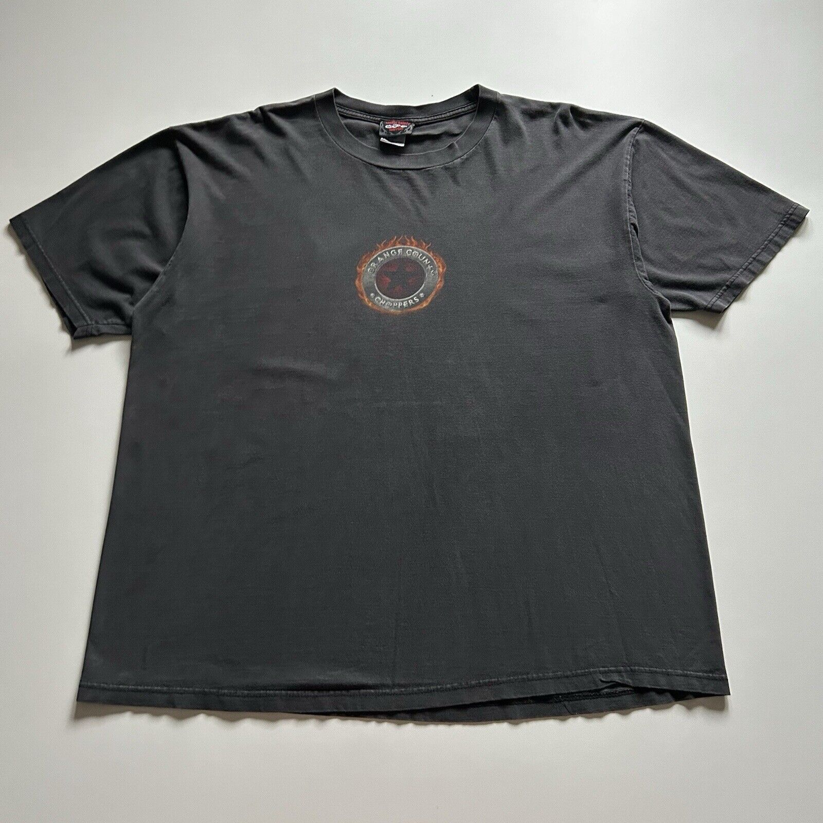 Harley Davidson Vintage Y2K OC Choppers T Shirt 2XL Motocycle Faded Black Size US XXL / EU 58 / 5 - 3 Thumbnail