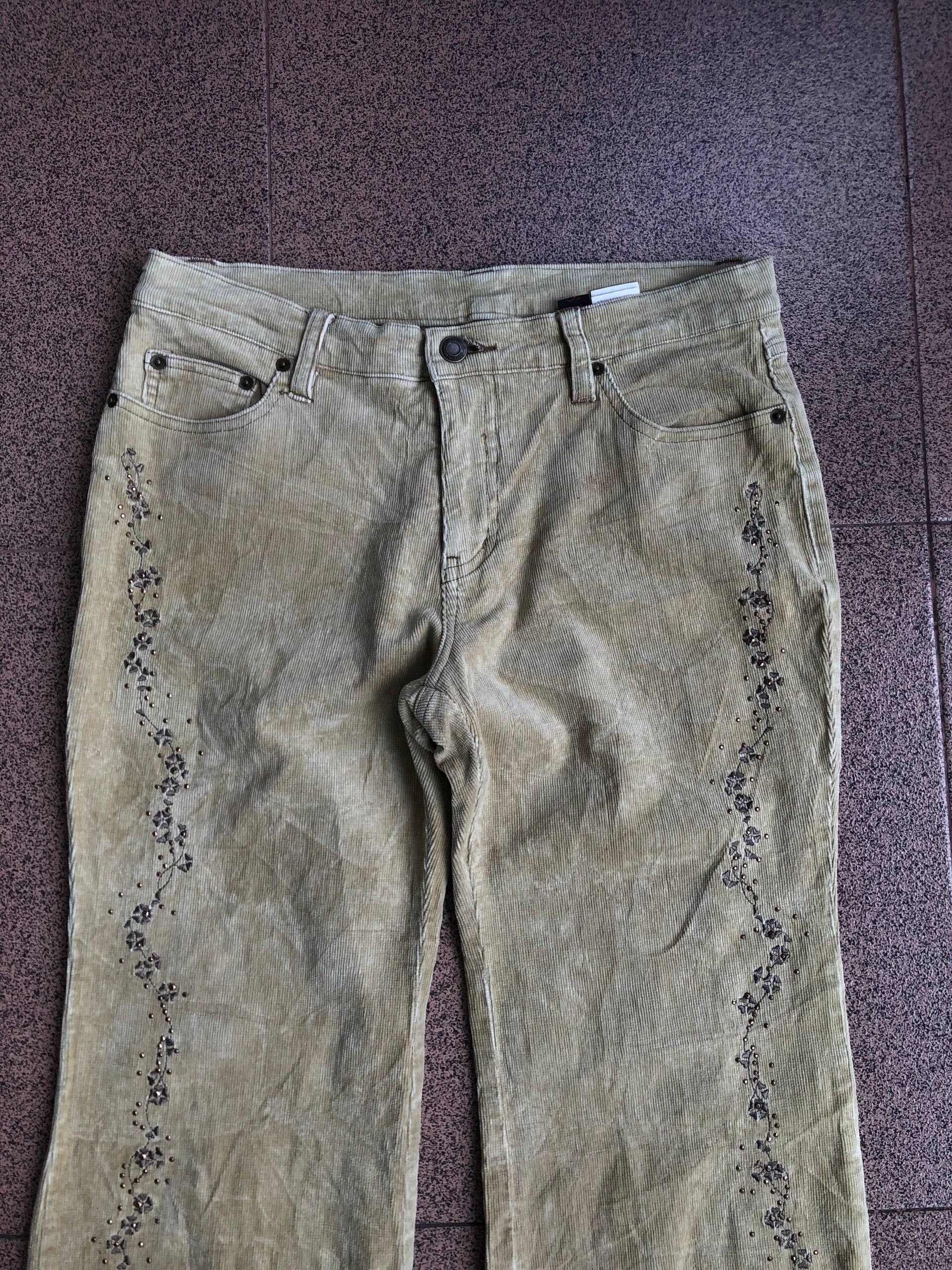 If Six Was Nine An Side Flared Bootcut Corduroy Floral embroidery Like Lgb Size US 29 - 3 Thumbnail