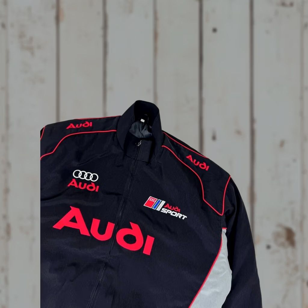 Logo 7 VINTAGE Audi Sport Bomber Racing Jacket Men XL Black Size US XL / EU 56 / 4 - 1 Thumbnail