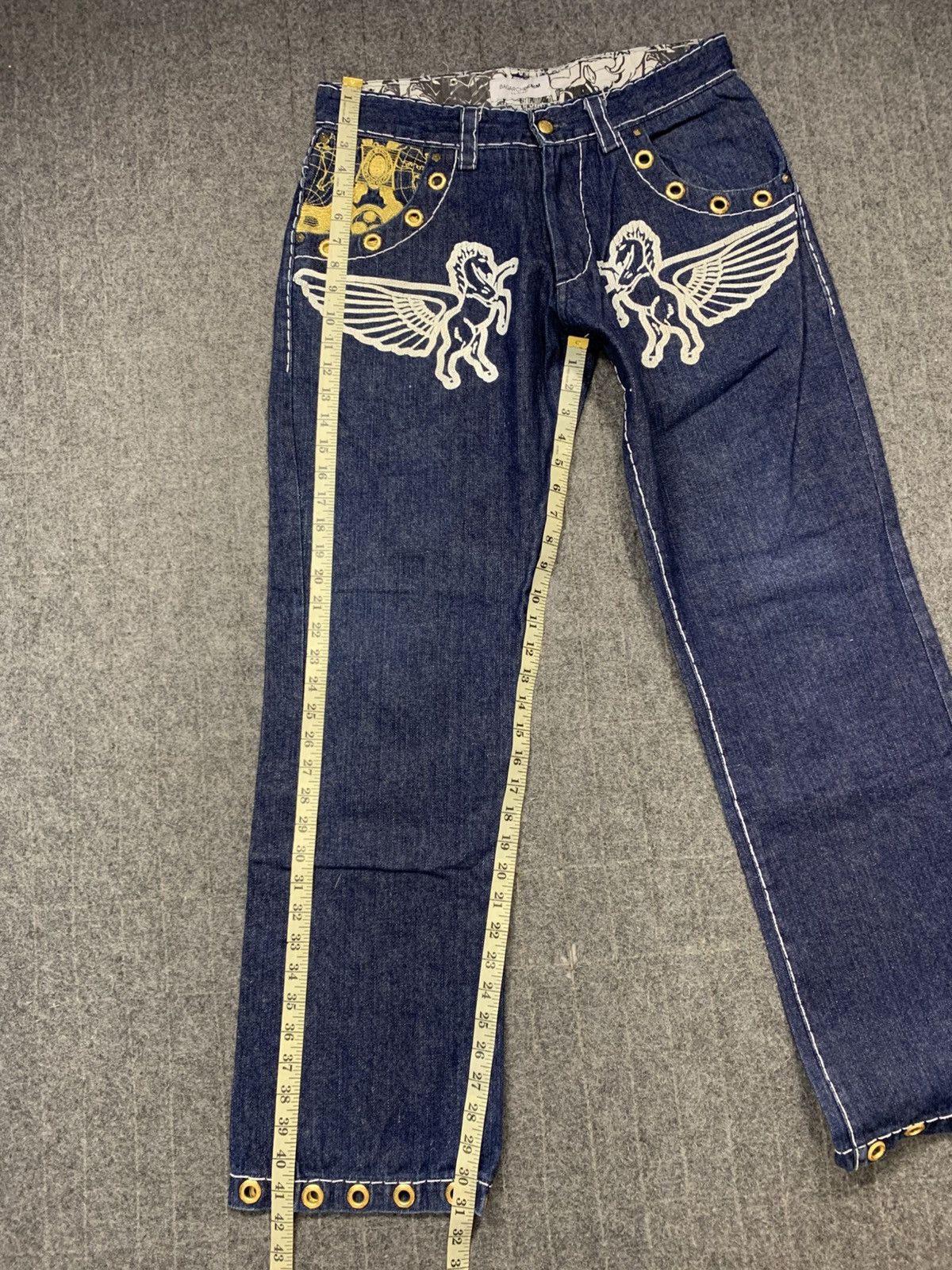 Japanese Brand Bagarch Pegasus Baggy Straight Cut Embroidery Pocket Size US 32 / EU 48 - 14 Thumbnail