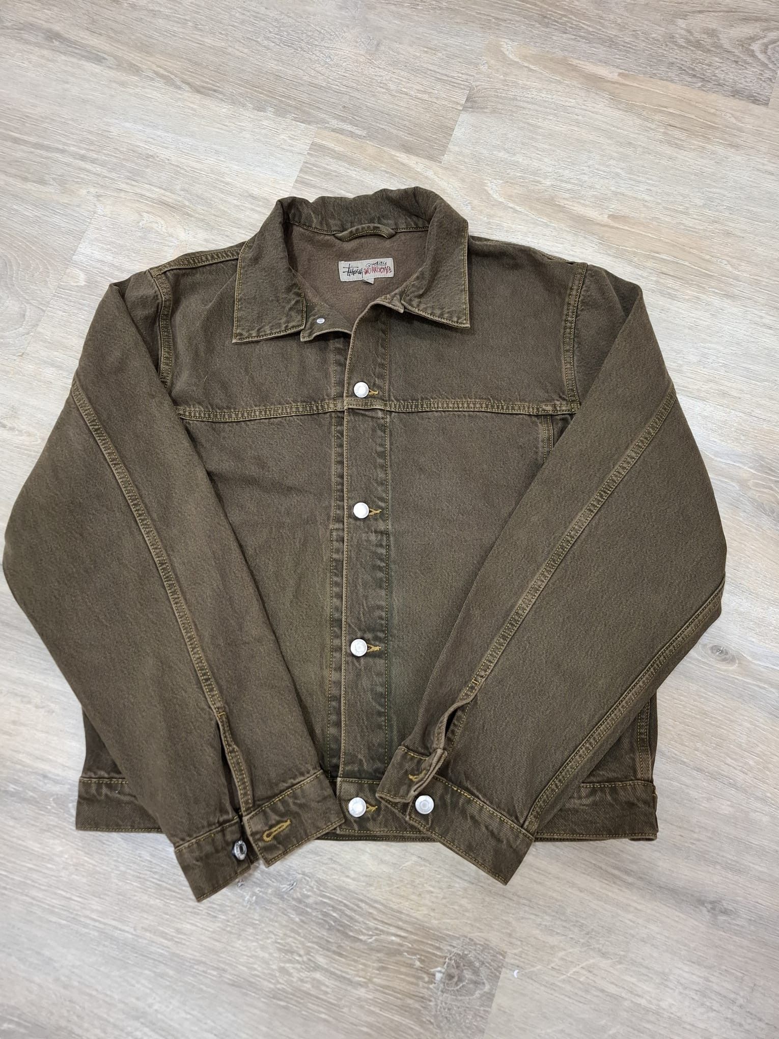 Stussy Trucker Denim Jacket in Mushroom Size US L / EU 52-54 / 3 - 10 Thumbnail