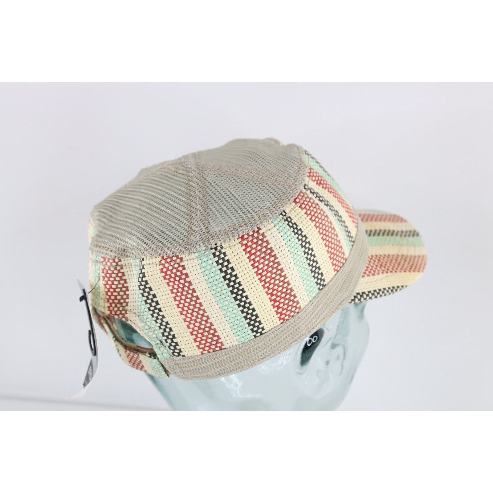 Vintage Deadstock Vintage Rainbow Straw Weave Adjustable Hat Size ONE SIZE - 4 Thumbnail