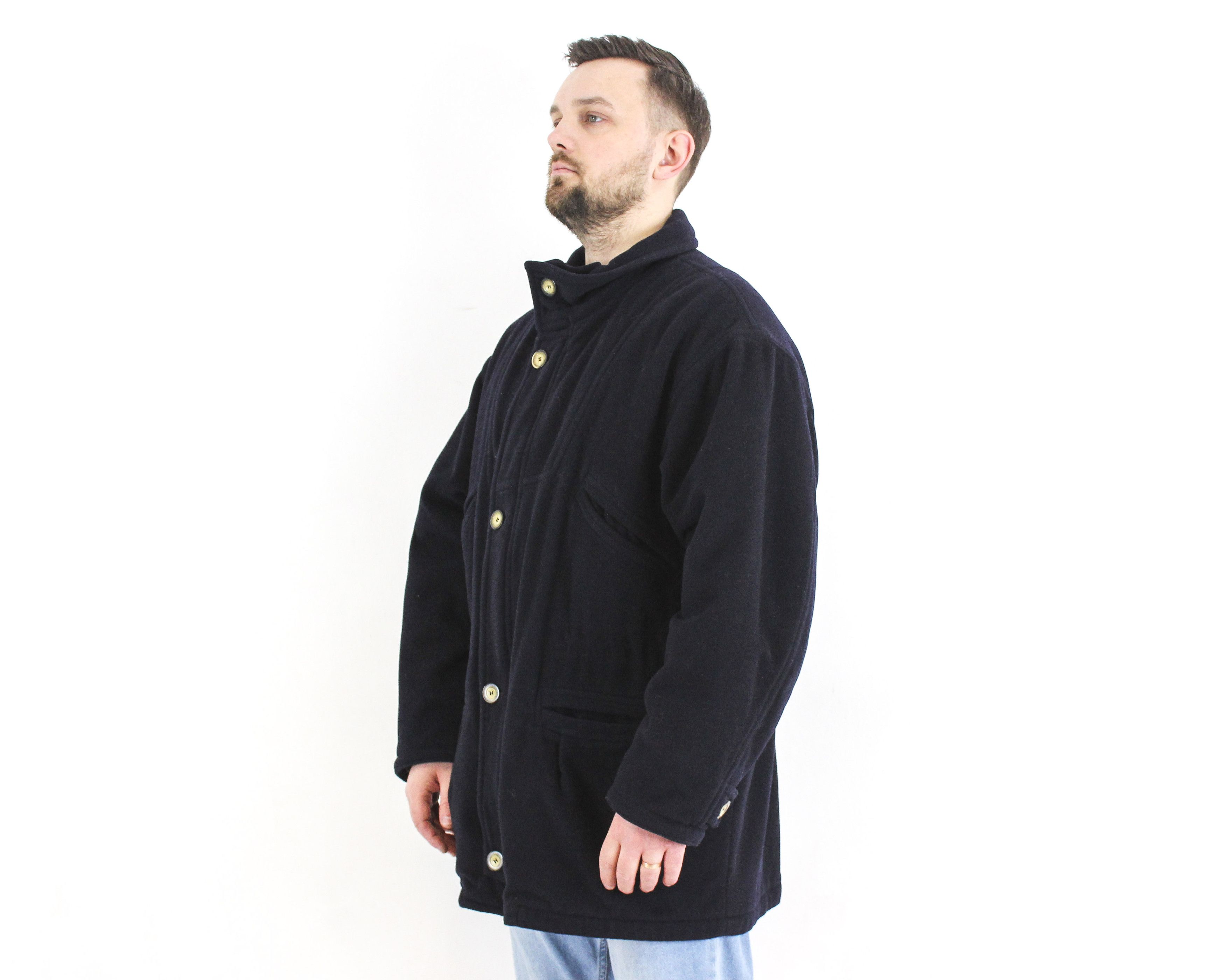Hugo Boss Malenkow Men L Wool Cashmere Jacket Pea Coat EU 52 Winter Size US L / EU 52-54 / 3 - 3 Thumbnail