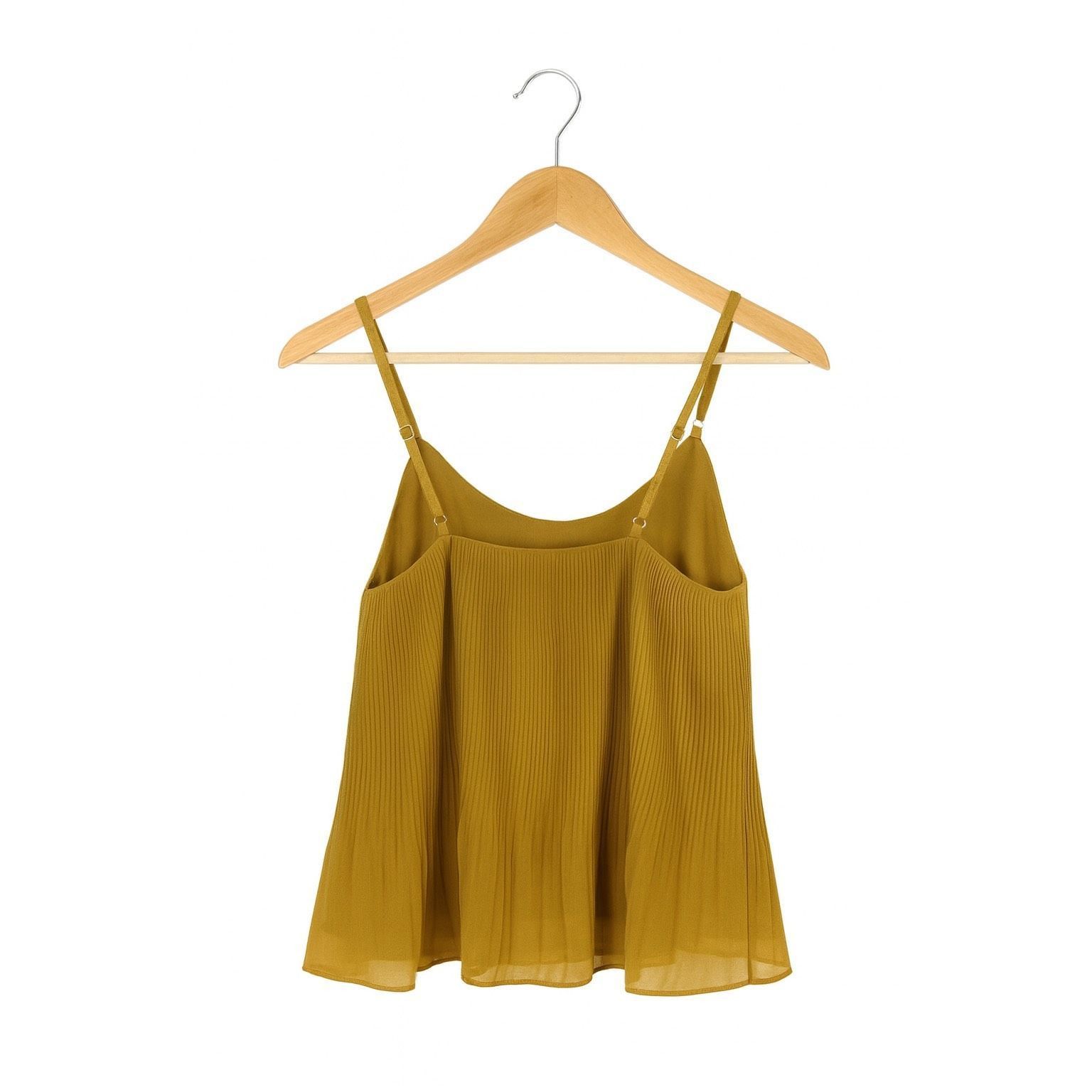 Topshop Topshop Women’s Flowy Lined Cami Tank Top Size 6 – Mustard Y Size M / US 6-8 / IT 42-44 - 4 Thumbnail