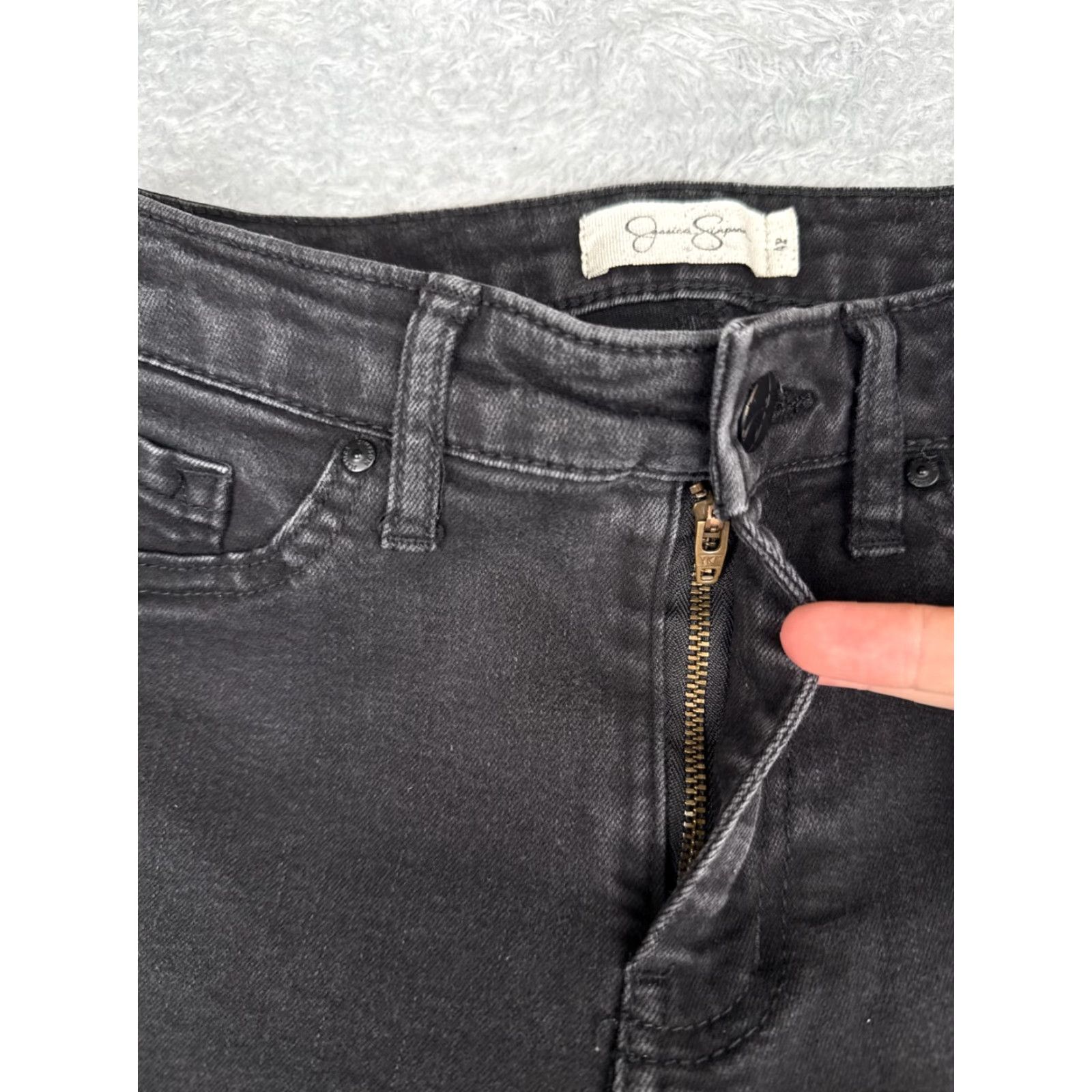 Jessica Simpson Jessica Simpson Jeans Women 4P Black Denim High Rise Skinny Cotton Blend 26x26 Size 27" / US 4 / IT 40 - 5 Thumbnail