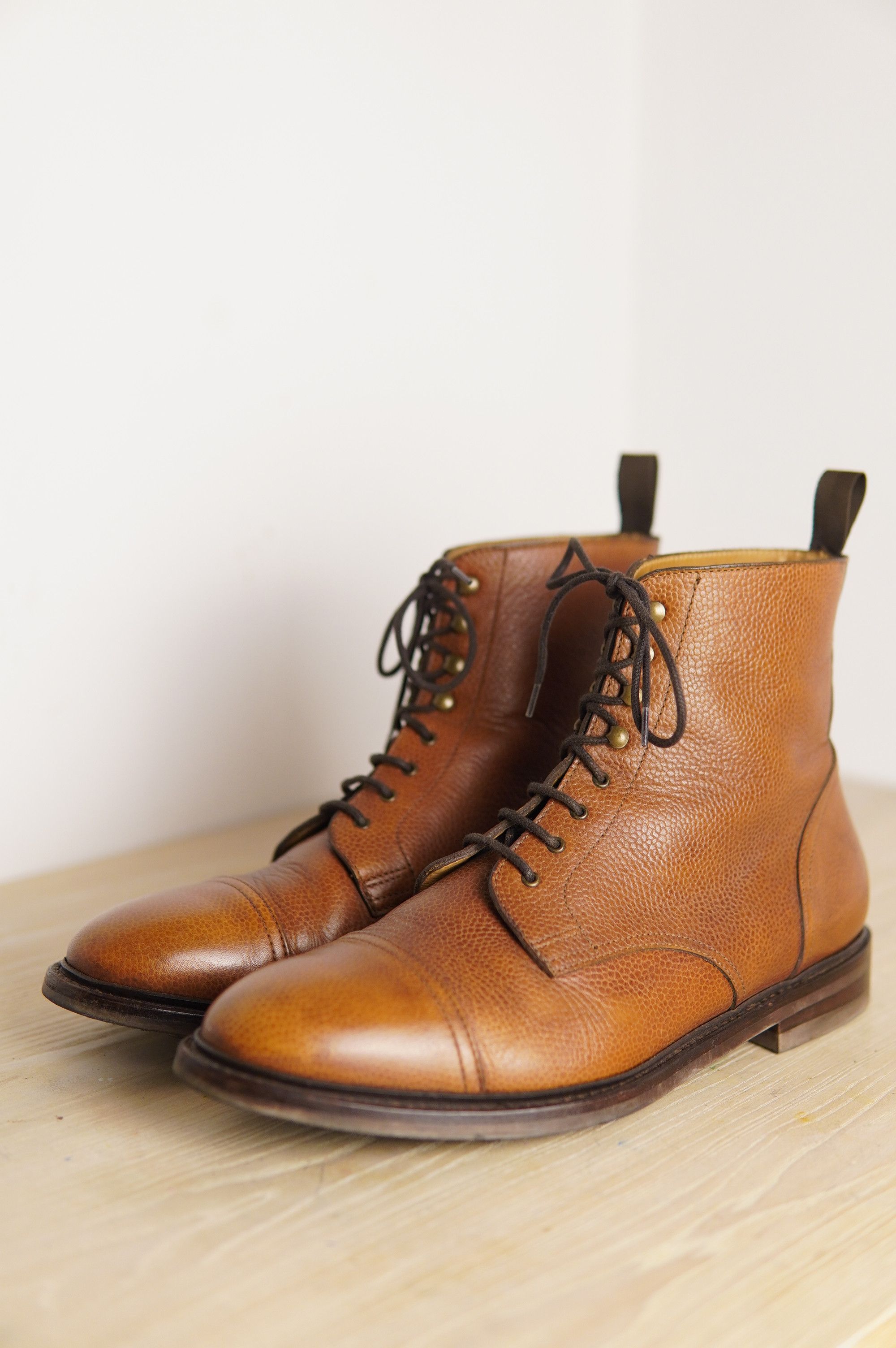 Alden RRP 330€ Asphalte Derby Boots Grain Leather Size US 13 / EU 46 - 2 Thumbnail