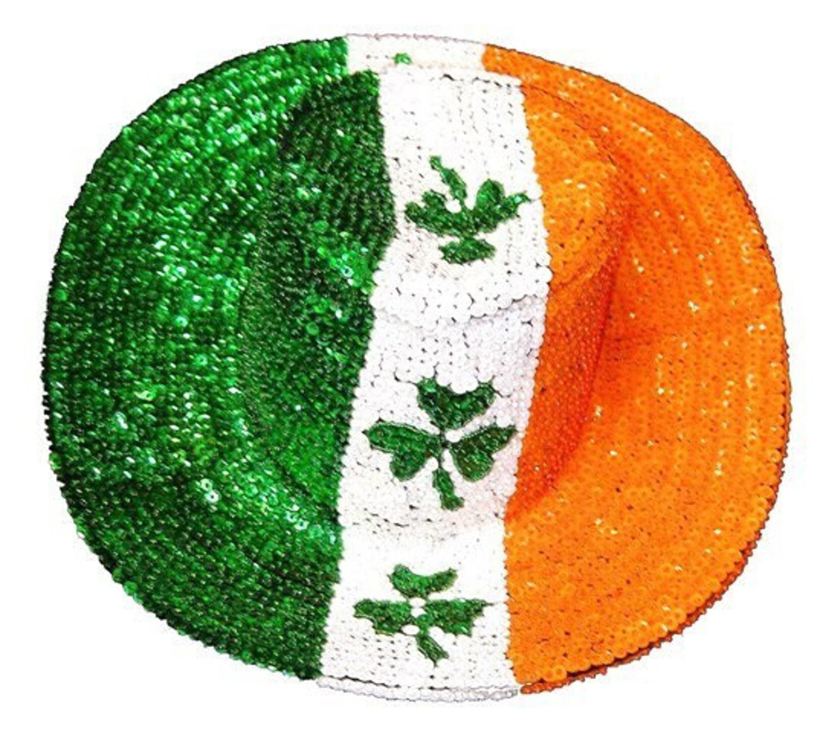 Cowboy Equipment Sequin Cowboy Cowgirl Hat IRISH FLAG with SHAMROCK Size ONE SIZE - 1 Preview